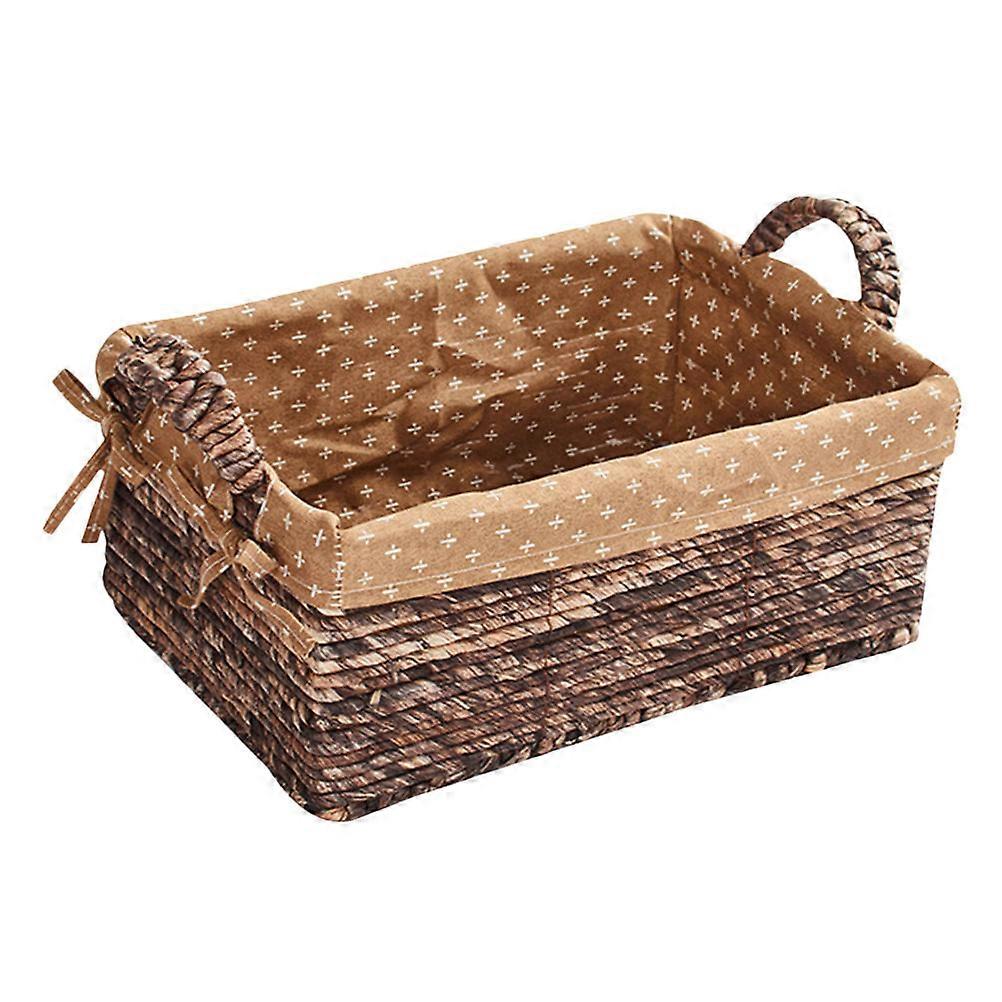 Sundries Holder Rattan Storage Basket for Multi-Functional Storage 2Pcs Brown