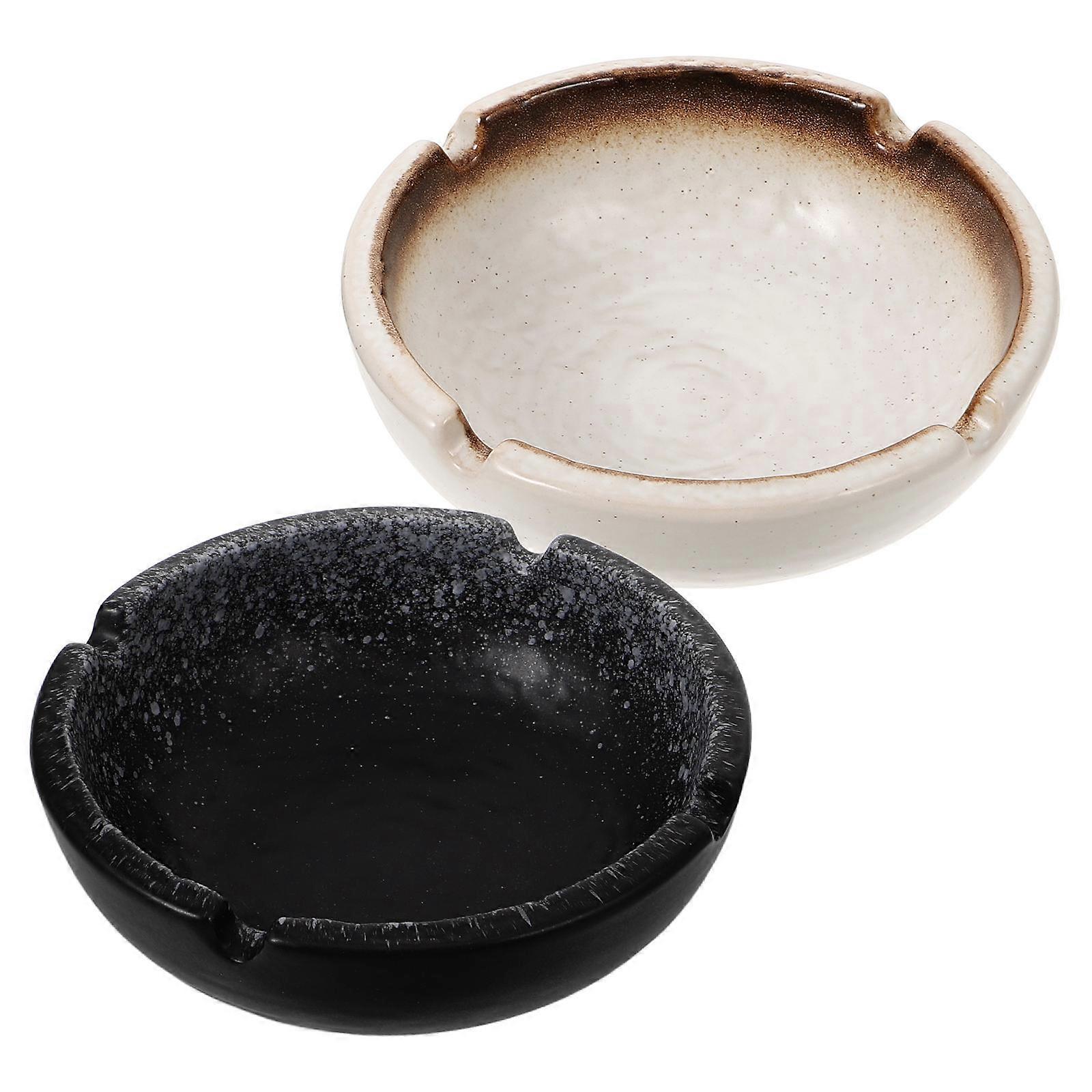 Japanese Ashtray Ceramic Round Multi-Use Ashtray 3Sets