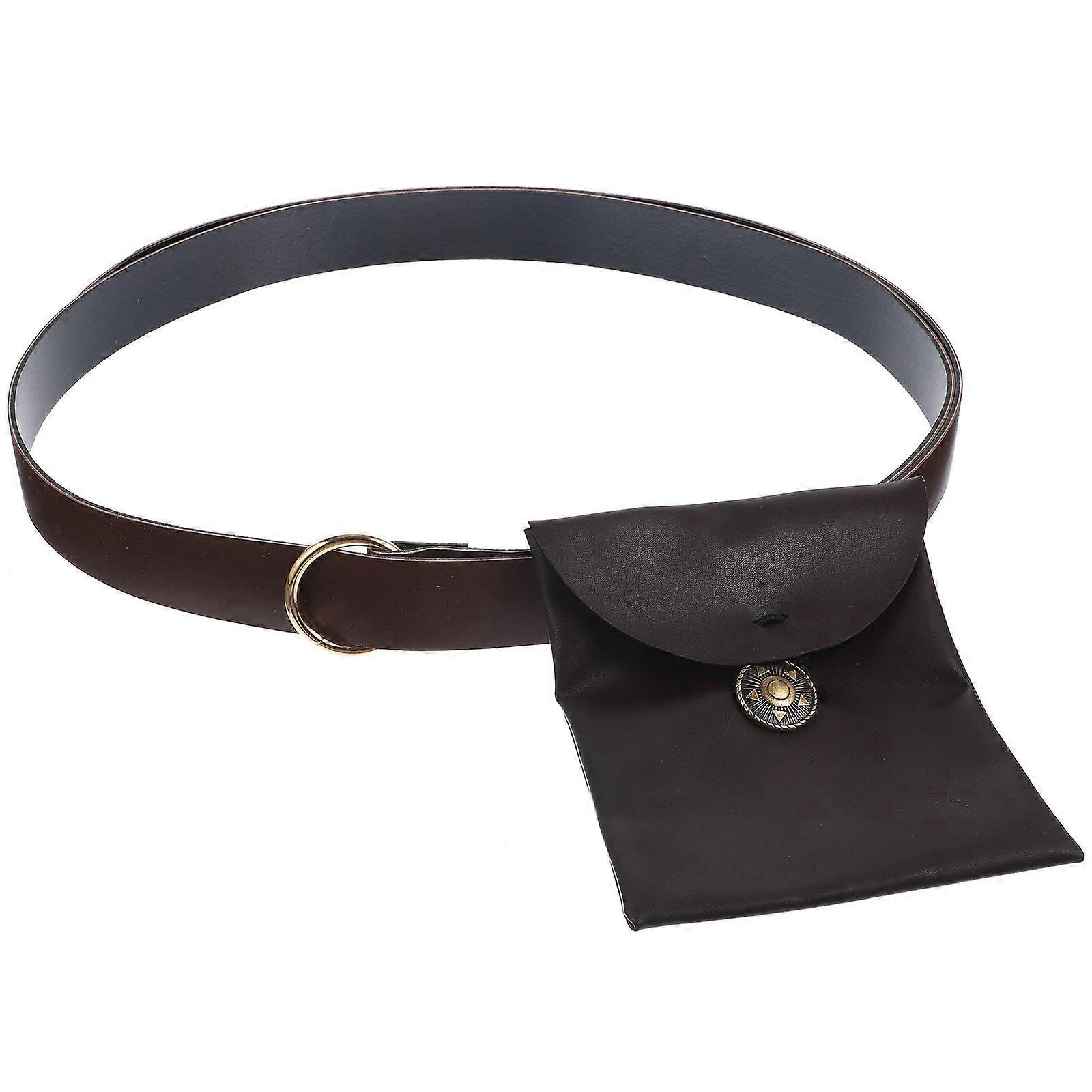 Medieval Cosplay Bag PU Waist Pouch for Storage 2Sets