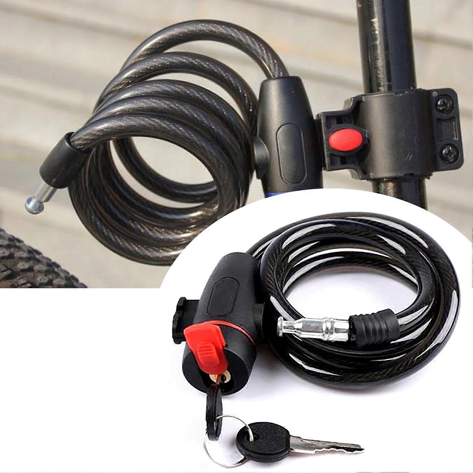 Aqyh Bike Lock - 1 Set Motorcycle Lock - High Durability Anti-deform Metal - Mountain Bicycle Lock with Key for Home