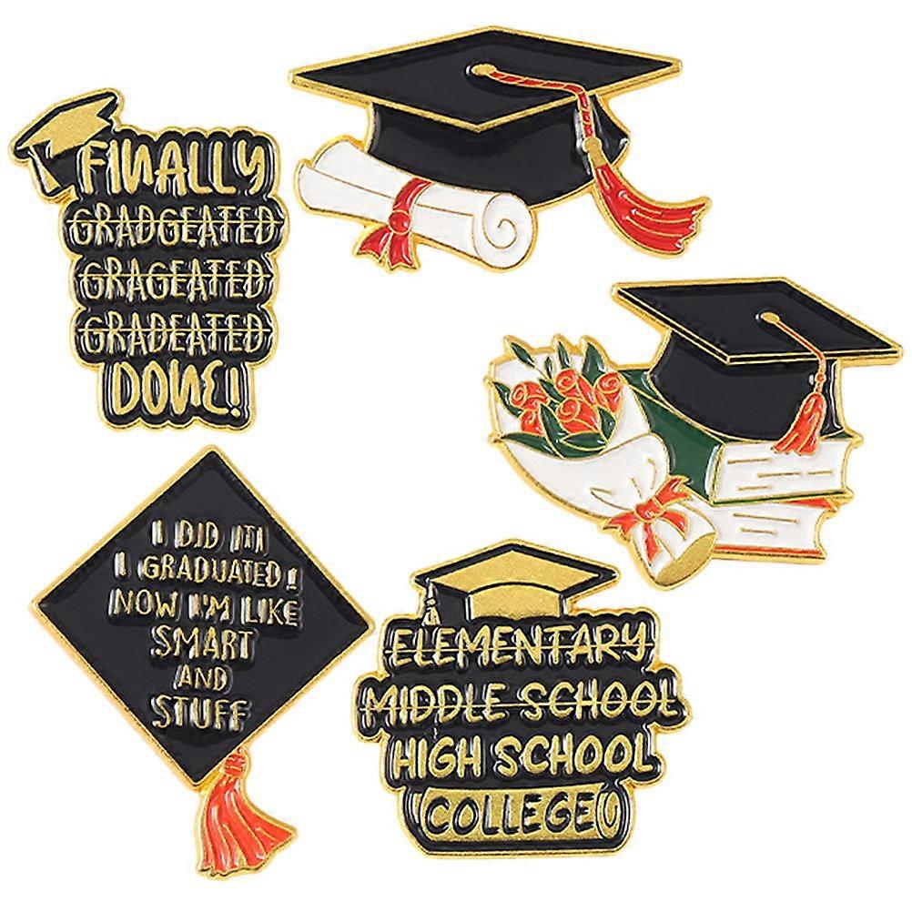 Multi Metal Graduation Lapel Pin for Backpack and Clothes 15Pcs