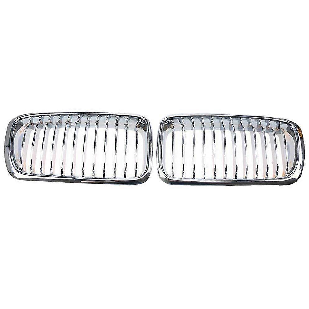 1Pair Chrome Front Kidney Grill Grille for BMW 7-Series E38