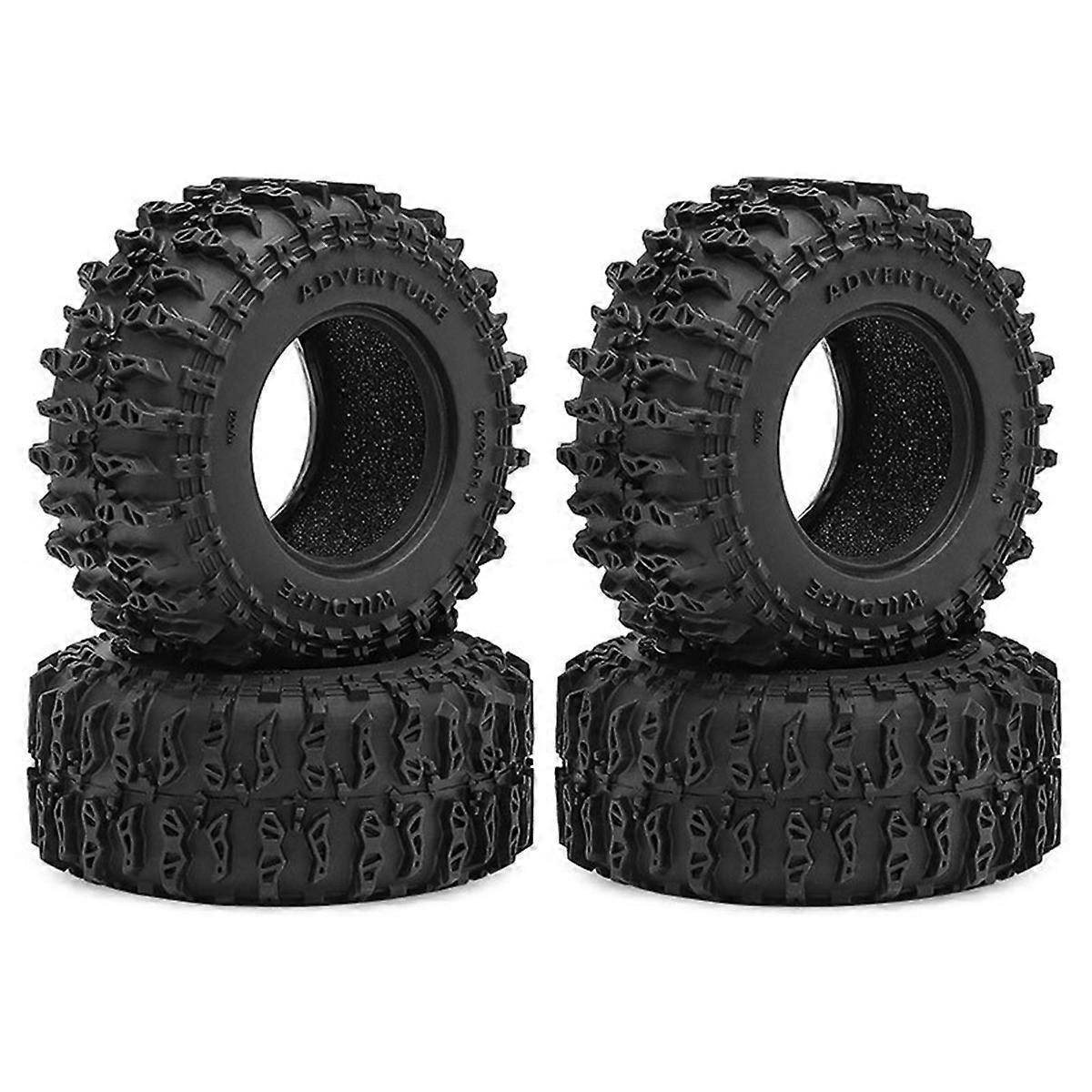 4pcs 1.3inch Crawler Tires for 1/18 TRX4M SCX24 FMS B