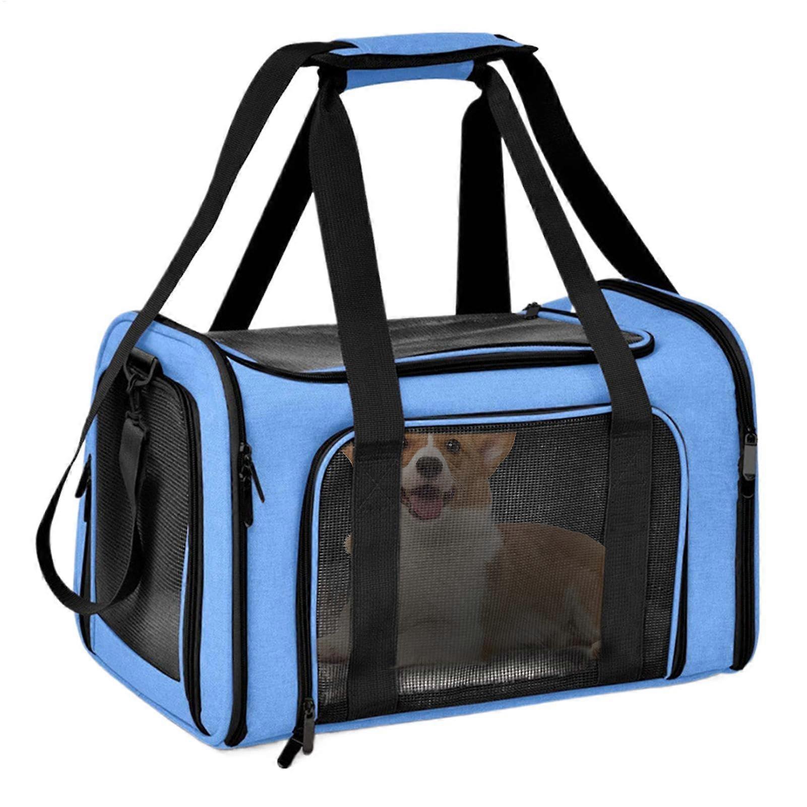 Breathable Cat Carrier, Portable Pet Bag 40x25x25 cm, Travel-Friendly Design for Cats and Dogs, Comfortable Black Material