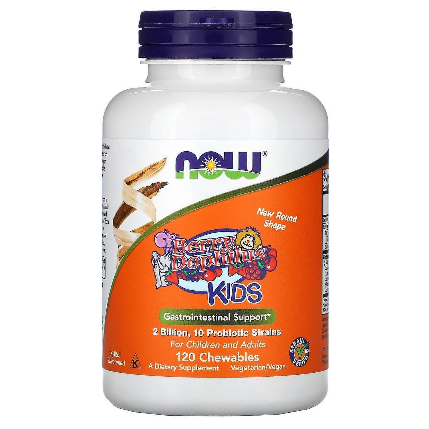 NOW Foods, Kids, Berry Dophilus™ Chewables, 120 Chewables