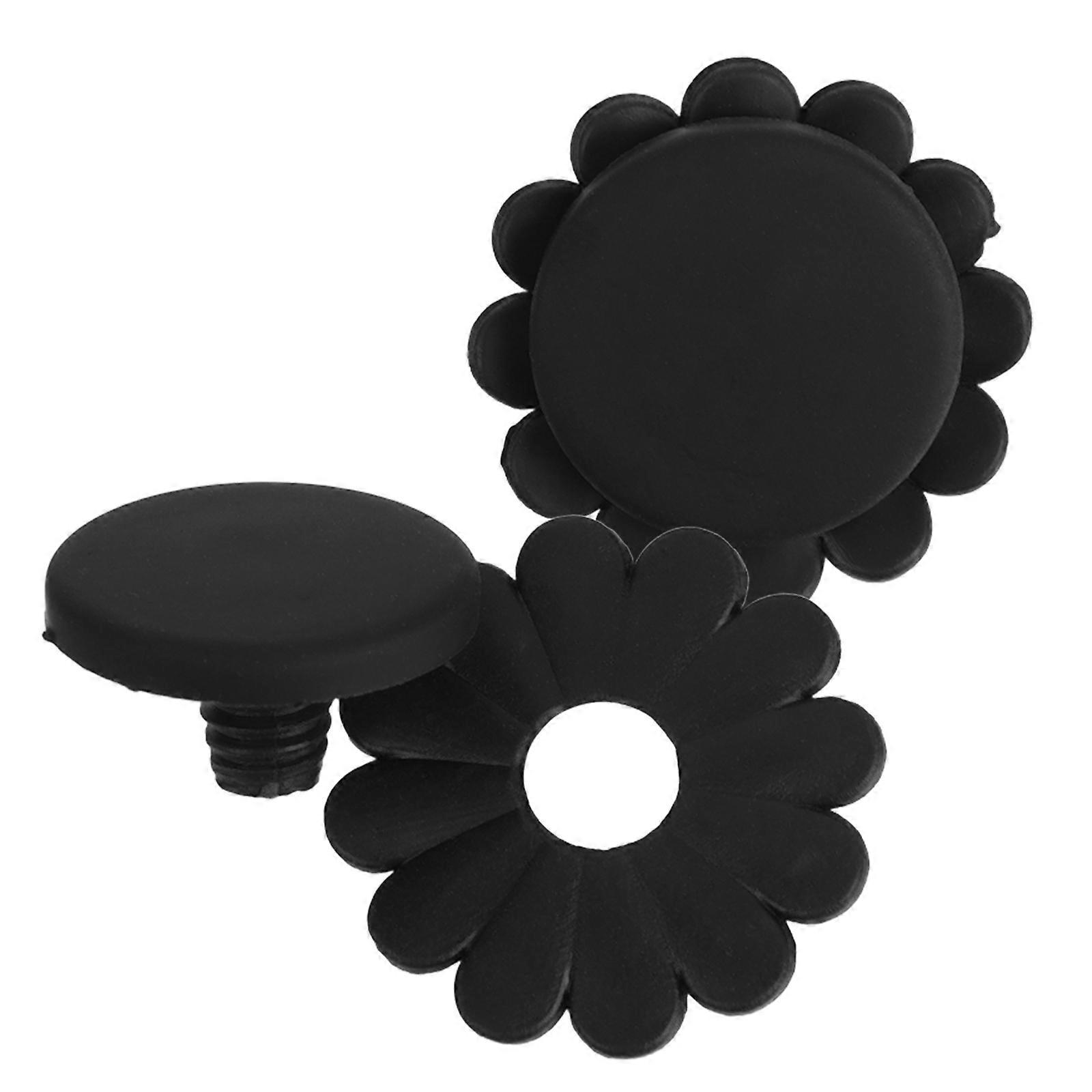 Black Plastic Umbrella Tip Caps Replacement 5Sets for Umbrella Repair Accessories