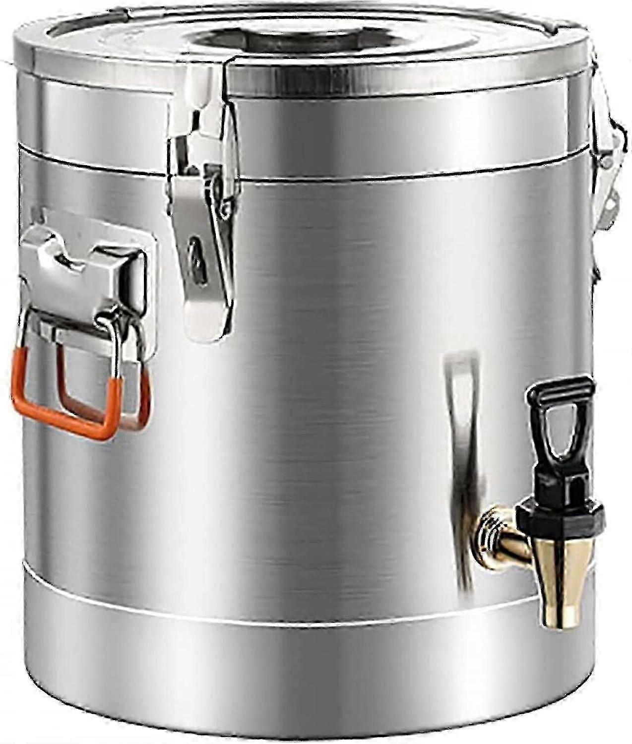 10L Stainless Steel Milk Can with Tap and Insulation - Transportable Milk Storage Container for Home Fermentation (Color:B) miao7