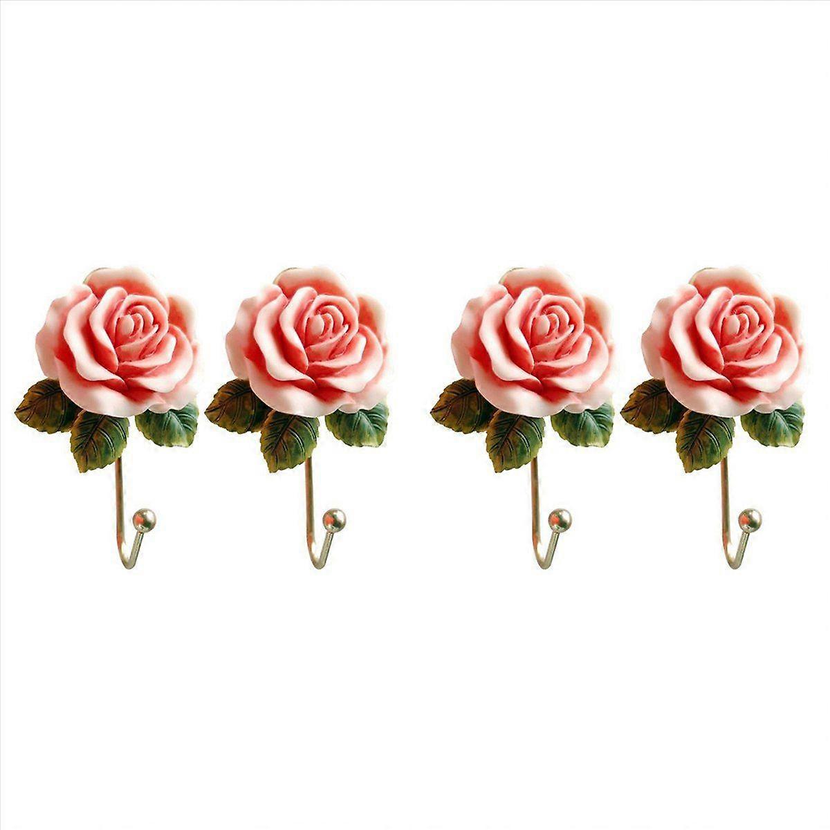 Heart Shaped Rose Resin Hook for Hanging Hats, Towels, Coats, Etc A