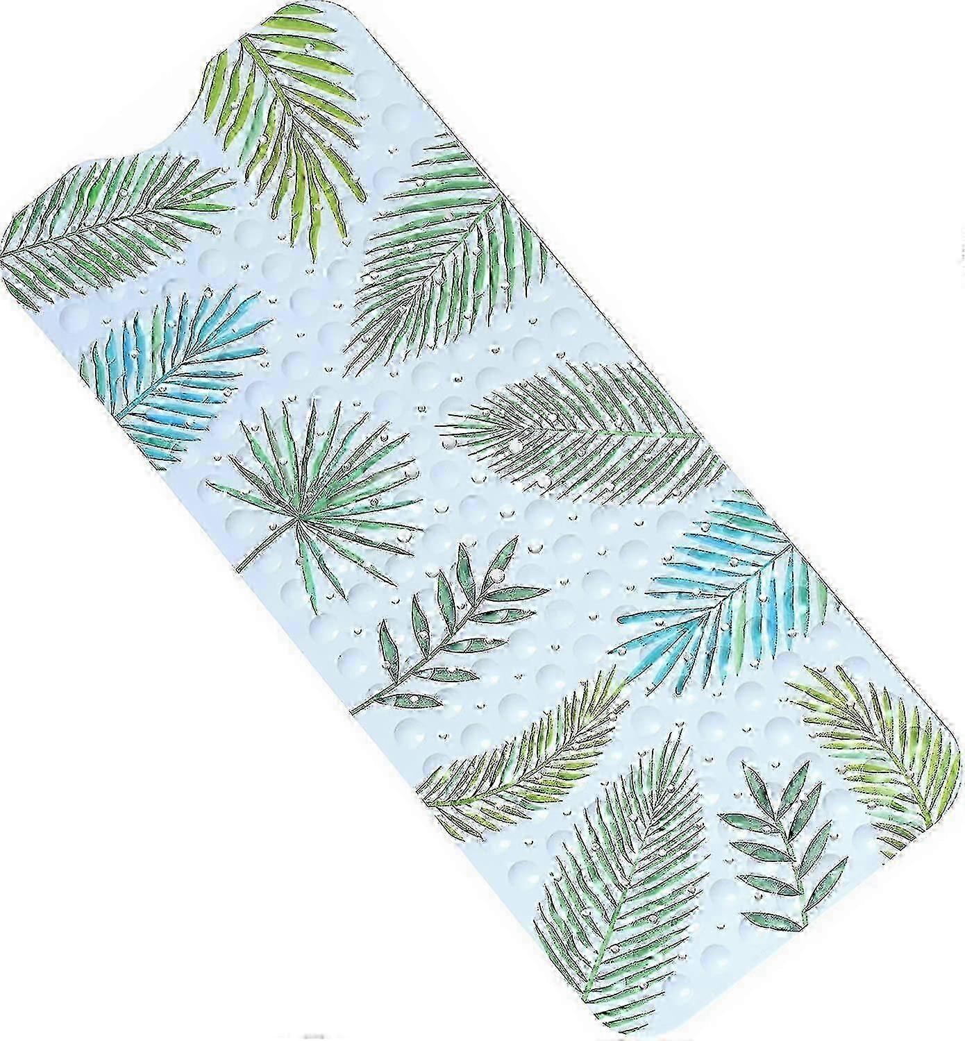 漫画の子供用バスマットエクストラロング滑り止め吸盤シャワーバスタブマット(葉)