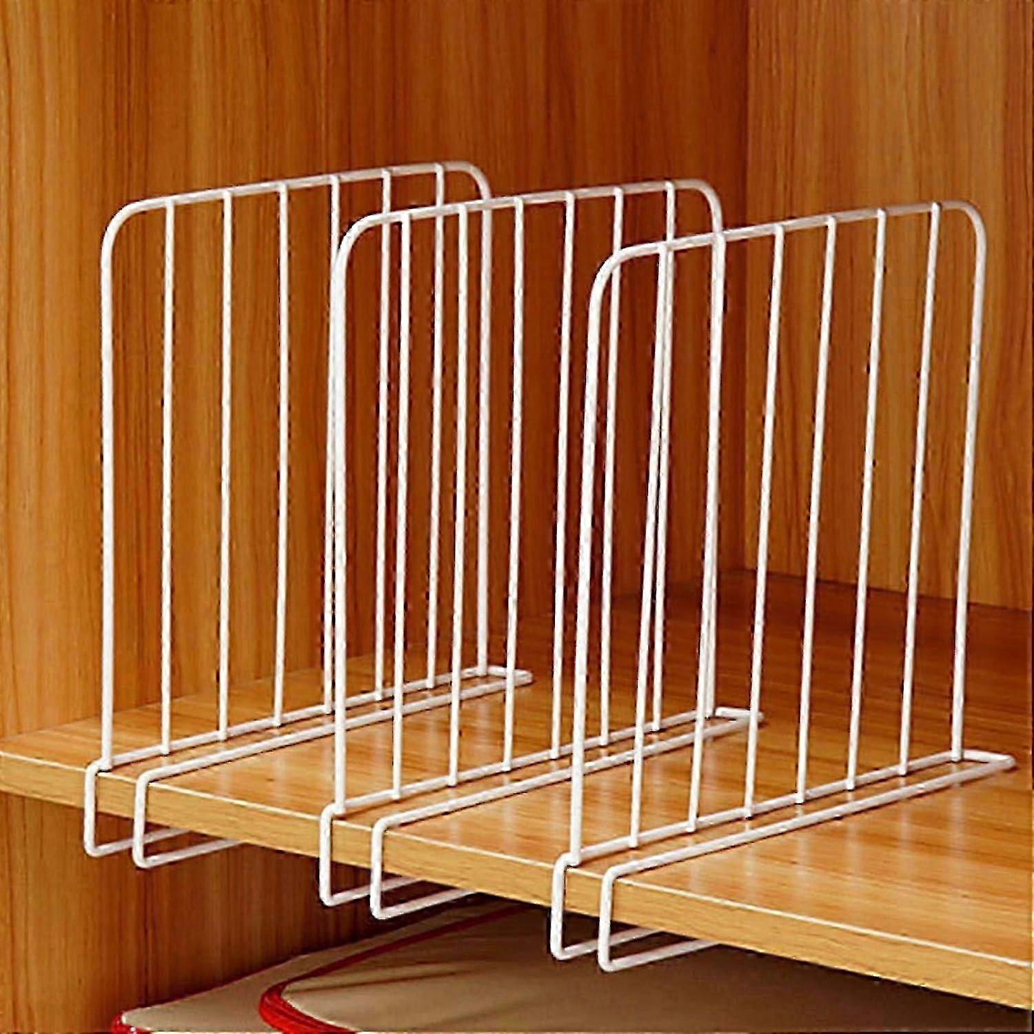 ワードローブ用棚仕切り、垂直金属オーガナイザーセパレーター、穴あけ不要