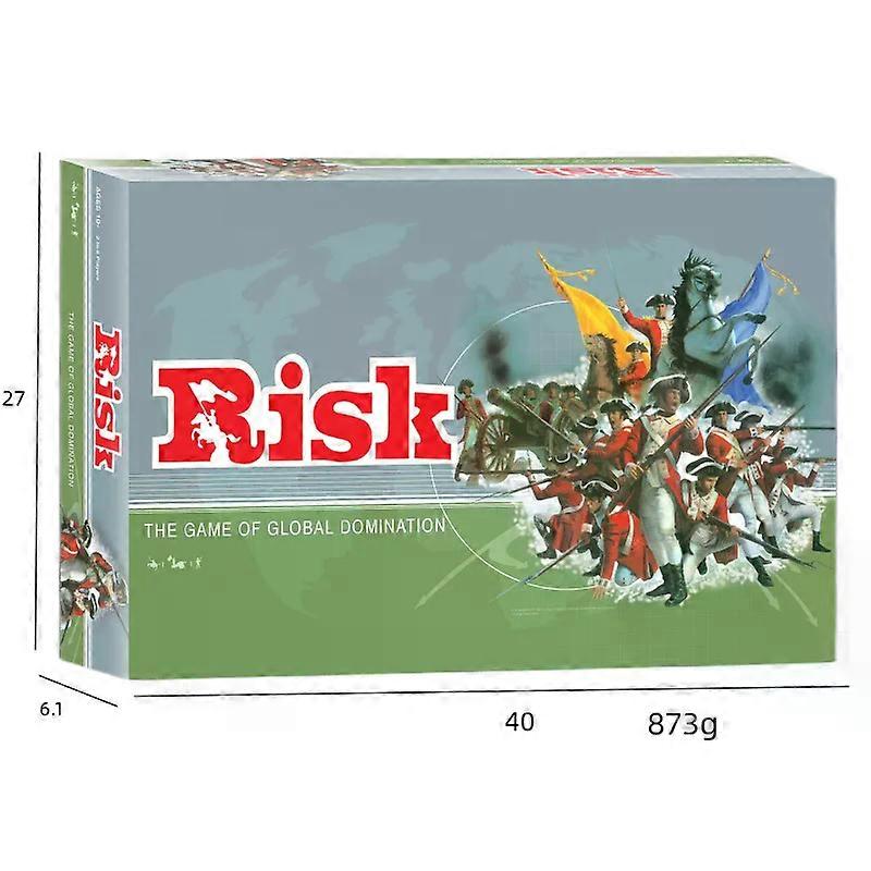 Classic Risk Interactive Card Table Game 1 Risk - Strategic Conquest Game -2 to 5 Players - Family Checkerboard Game -1 Year Old