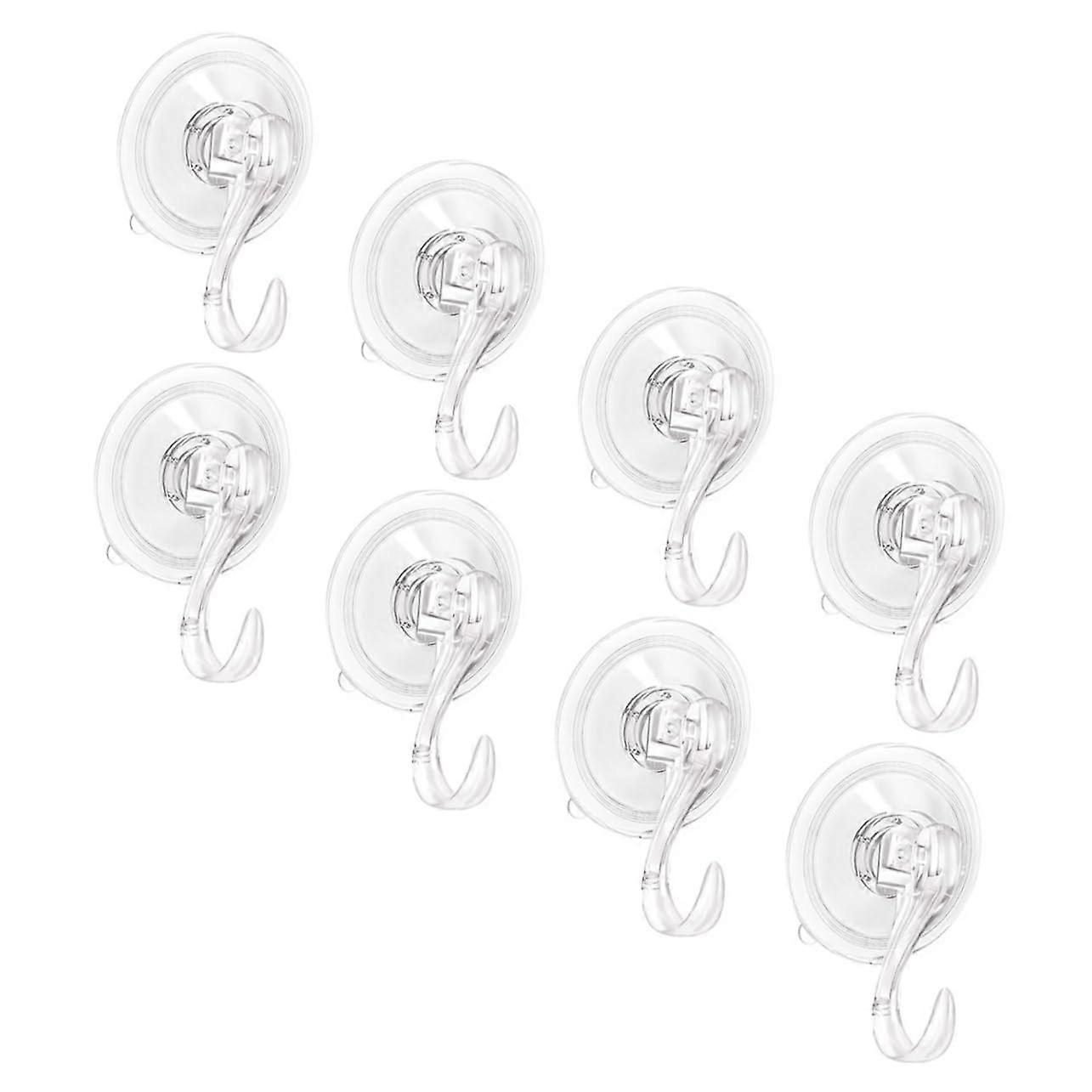 No Punch Hook Set 8Pack Suction Cup Hooks Towel Hanger IronStrong Suction For Home Decor