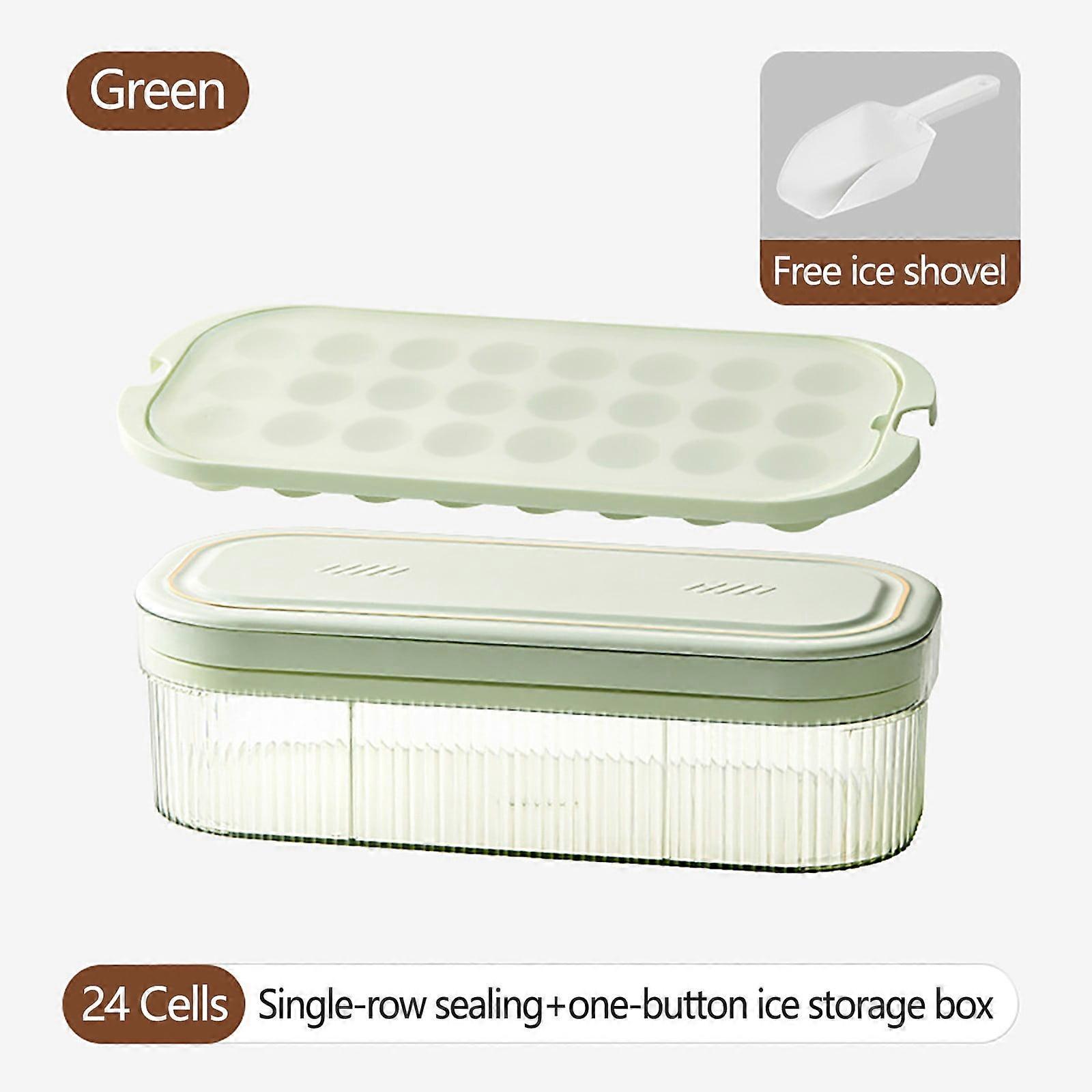 Fankiway Ice Cube Tray - 2023 New Ice Maker, Easy-Release with Cover, Compatible with Small Household Refrigerators