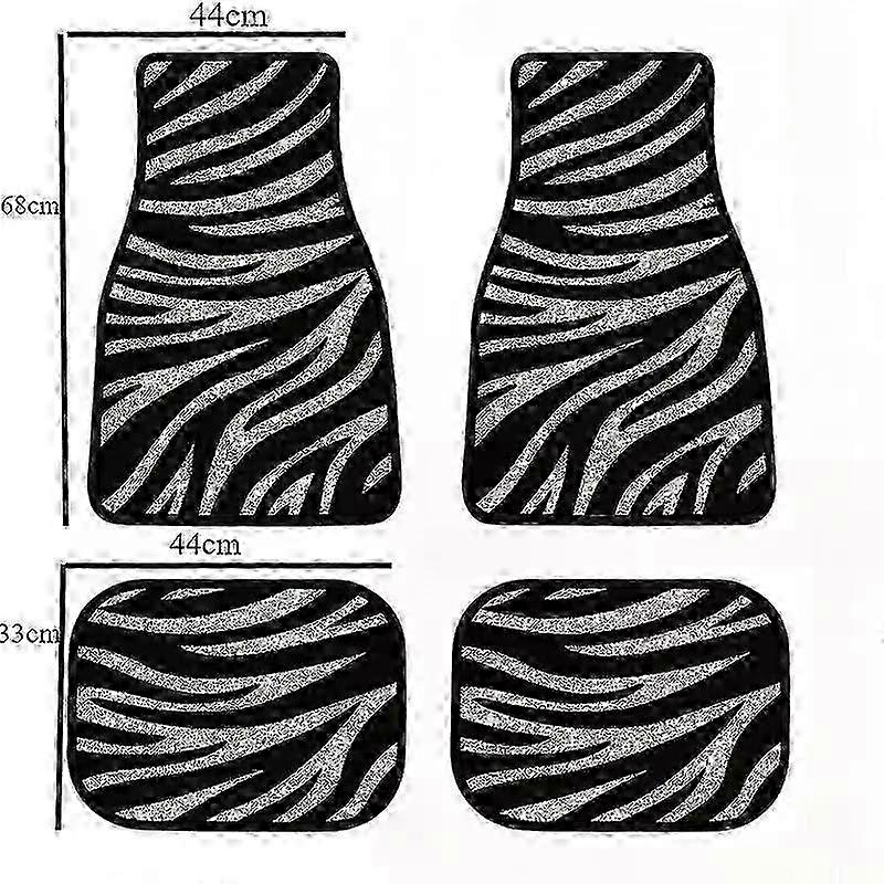 Leopard Print Car Floor Mats Set, All-Weather Universal Size for Front and Rear Seats, Suitable for SUVs, Limousines, LKWs