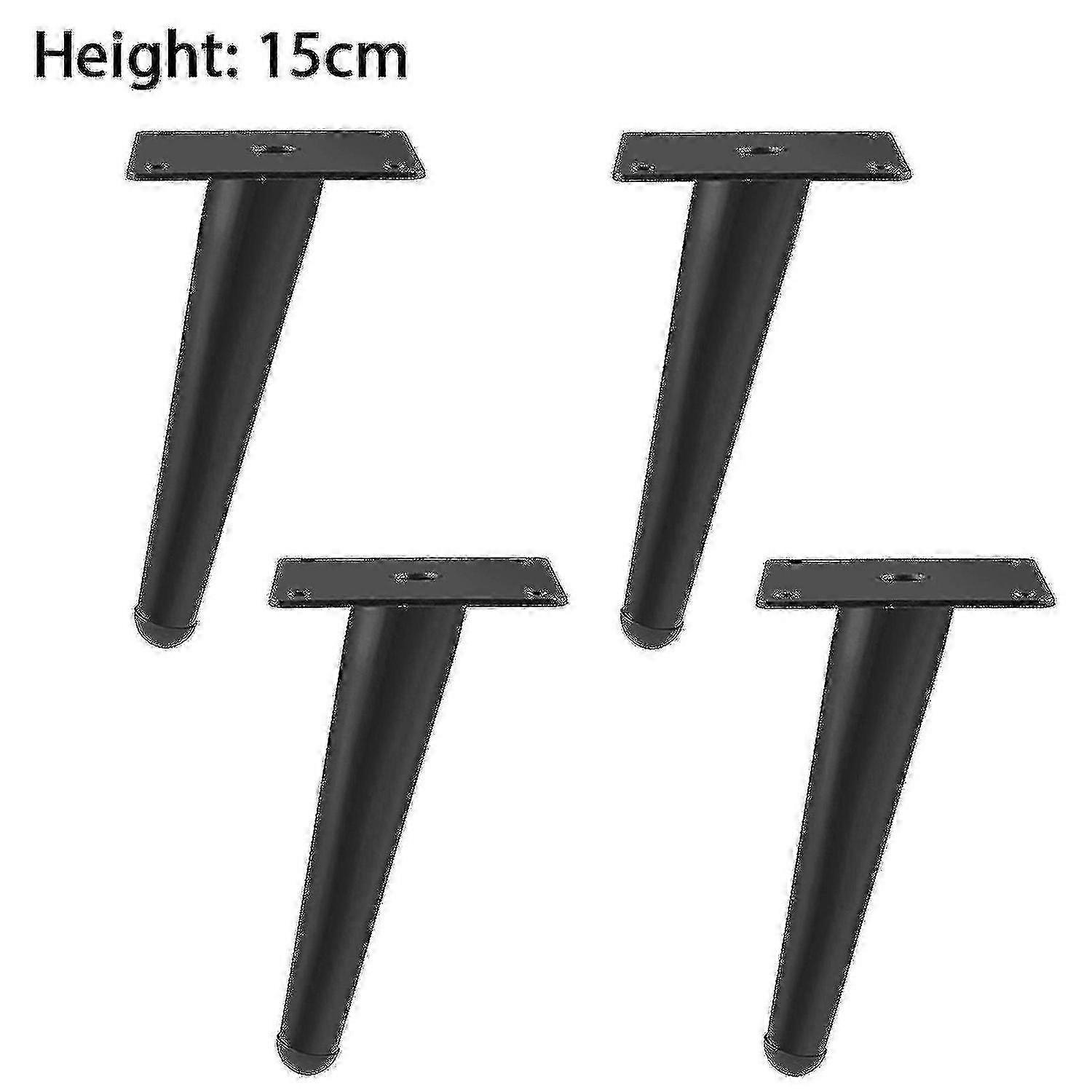 4pcs meubles pieds en fer effilé pour table basse design compact