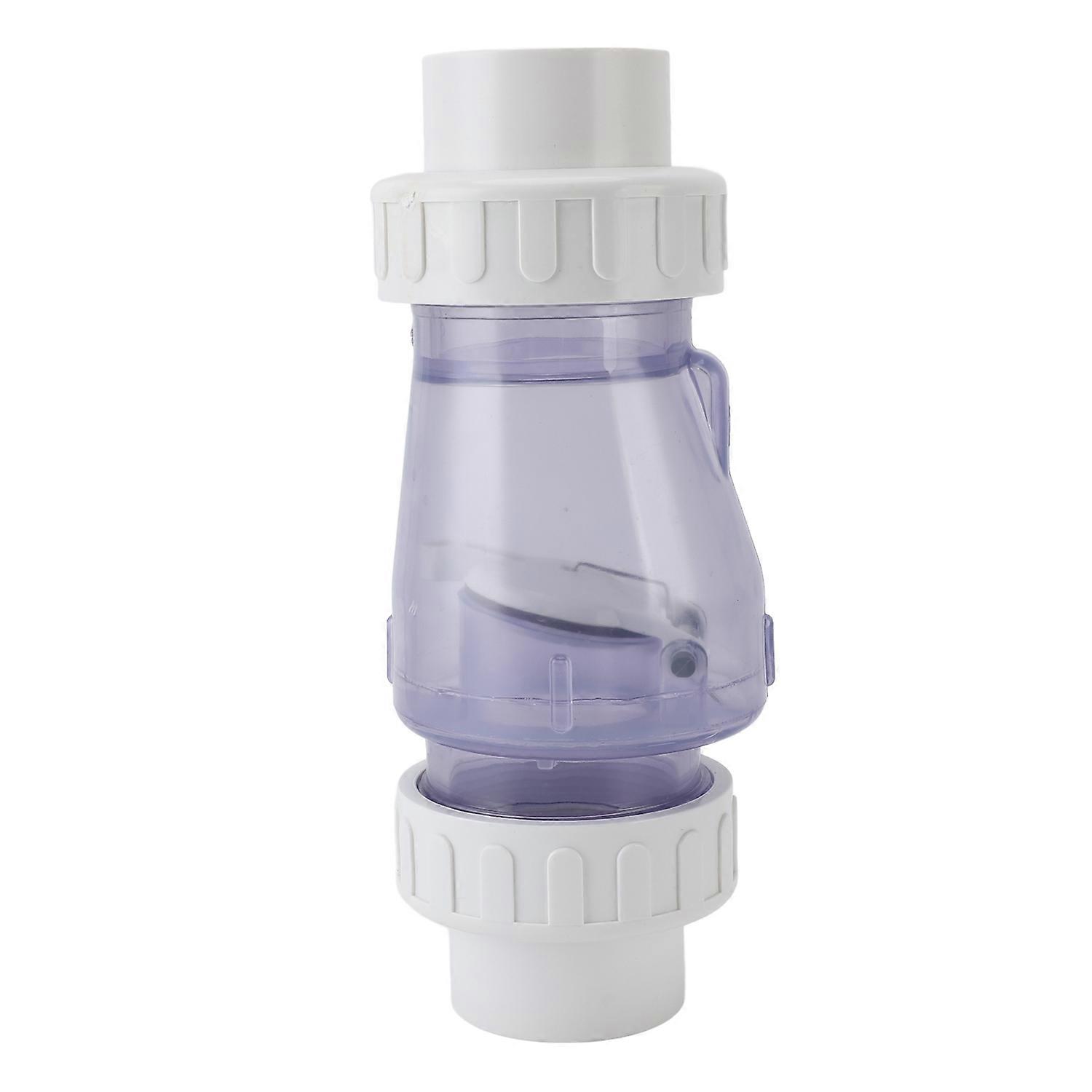 2 Inch Check Valve Transparent Pool Accessories Replacement Check Valve Prevent Backflow