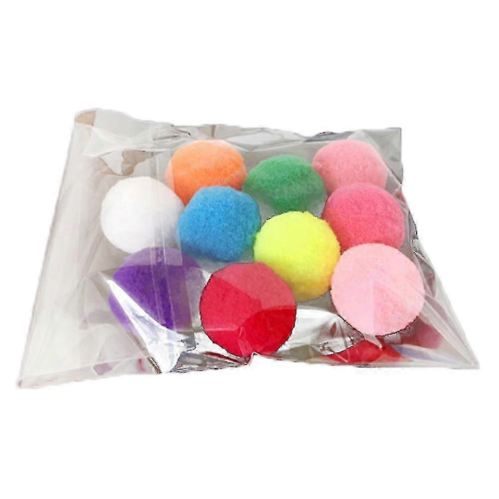 10/20/30Pcs Pet Cats Kitten Polyester Plush Balls Interactive Play Training Toy