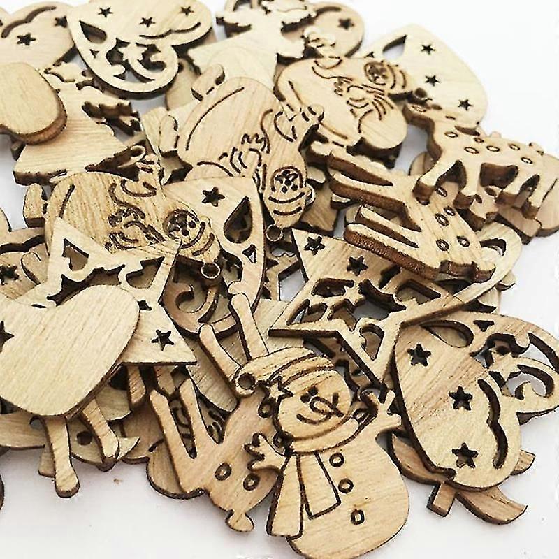 50PCS fa karácsonyi díszek fa díszek Mikulás szarvas újévi ajándék