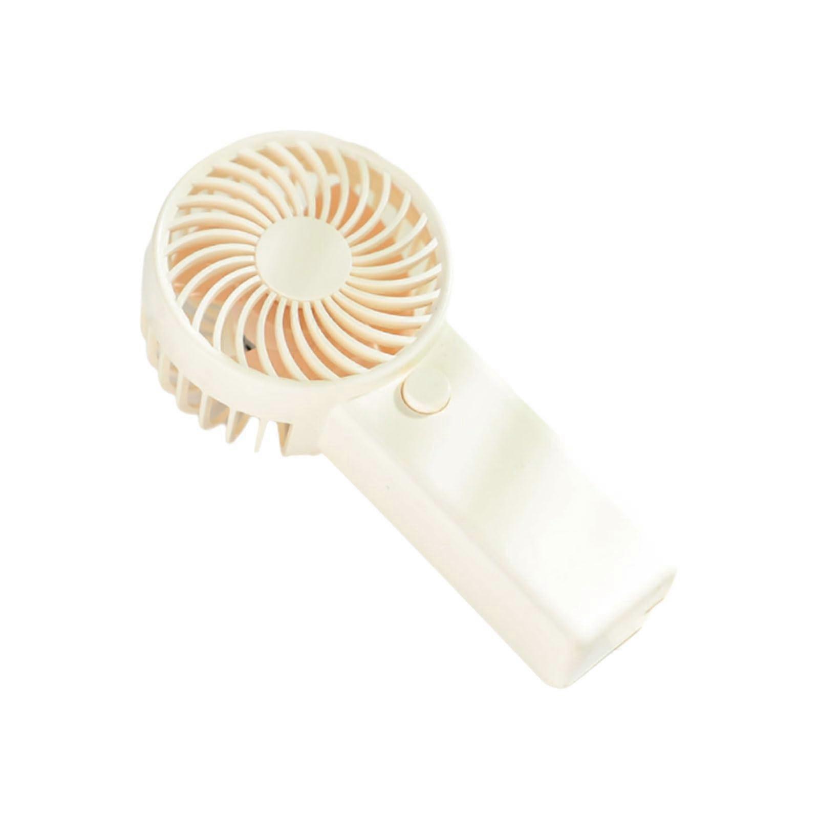 Tabletop Handheld Portable Fan BatteryPowered Silent Multifunctional White
