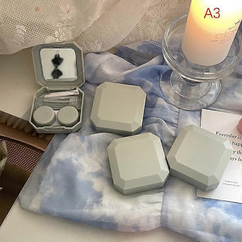 Candy Color Contact Lenses Box Solid Color Portable Contact Lens Case For Travel