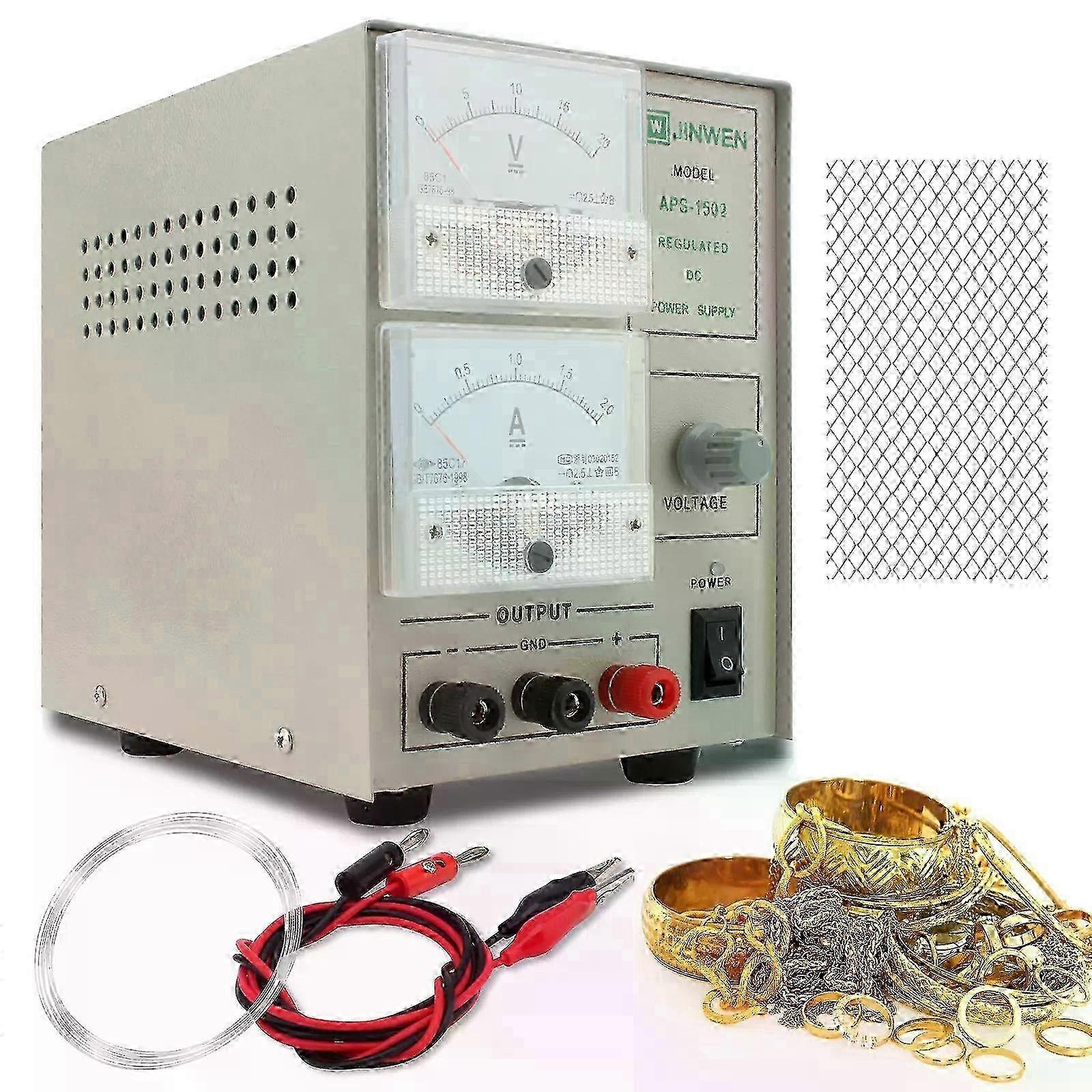 SGold Plating Kit 2A Machine Electroplating Silver Gold Plating Machine Jewelry Plater for Electroplating Processing