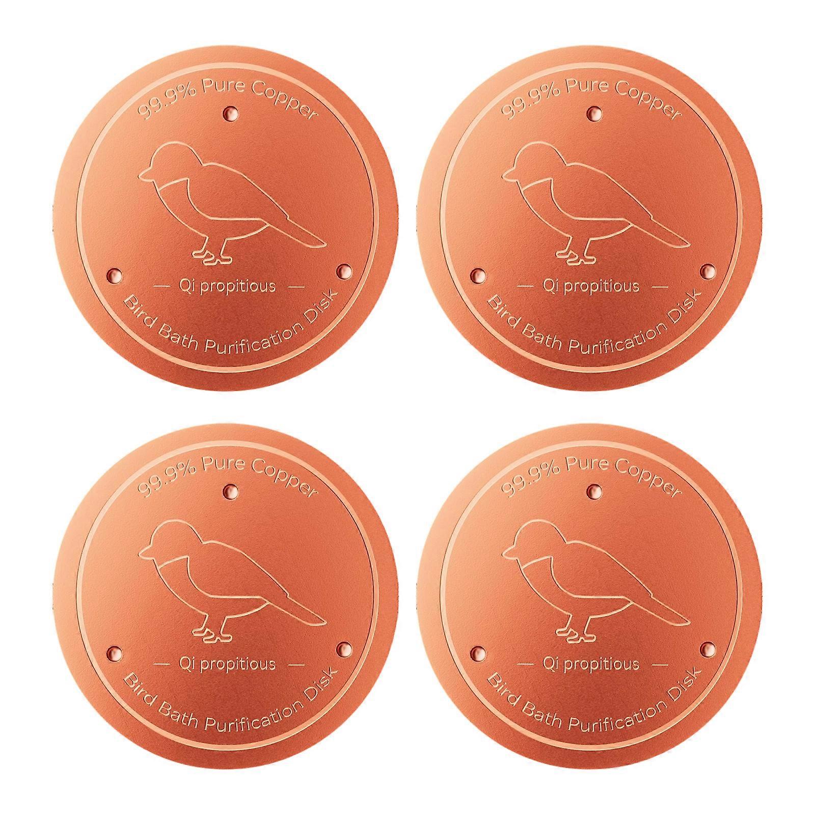 Strong 3 Point Base Bronze Plate Maintains Clean Bird Bath Water With Extended Cleansing Effect Multicolor