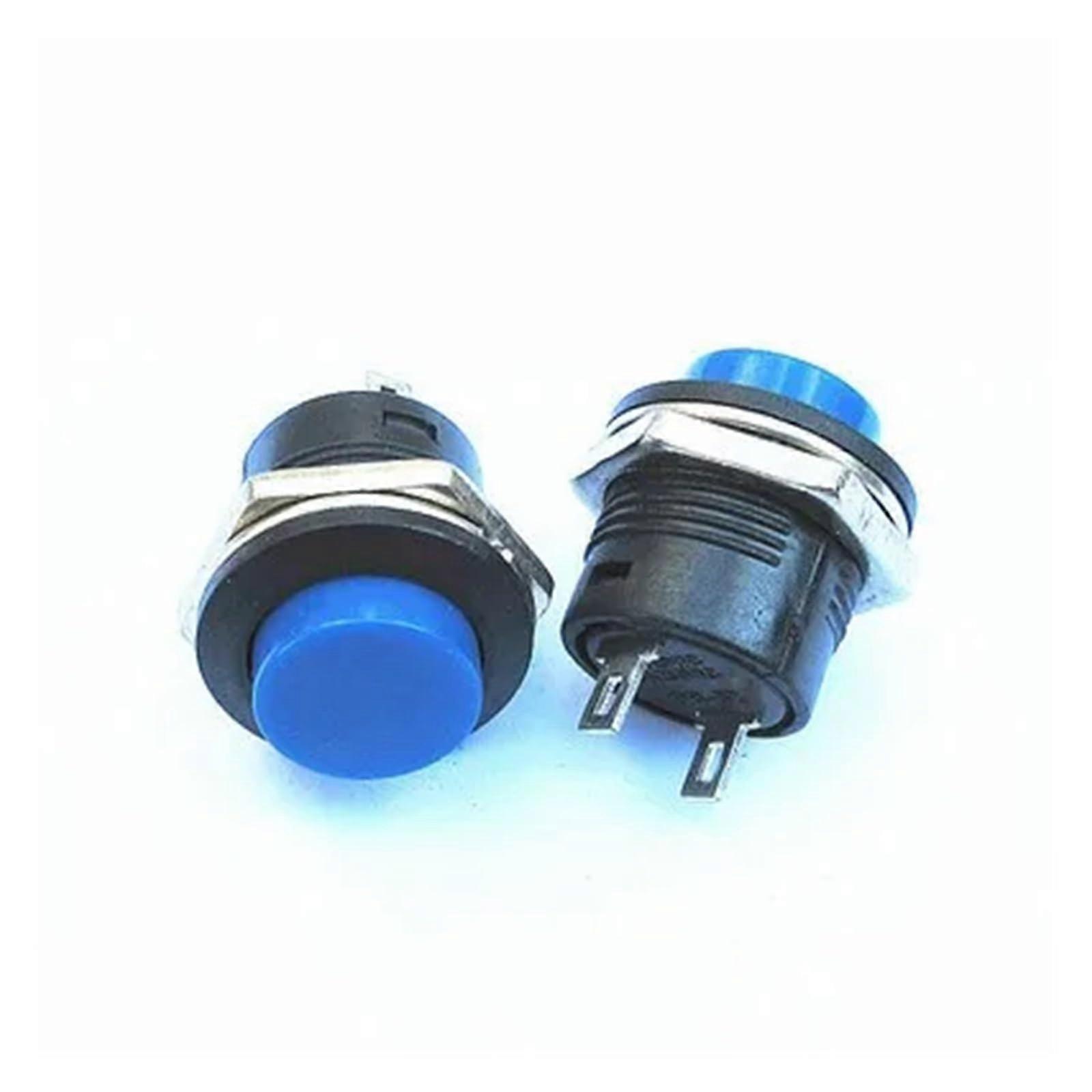 5PCS Blue Push Button Switch 16mm Series Momentary Reset for Circuit Control