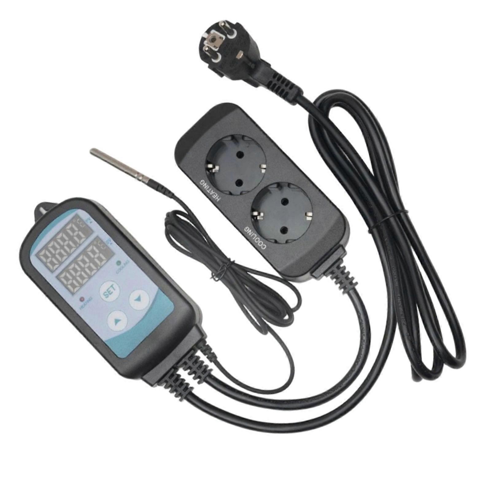 Energy Efficient 2000W Digital Climate Regulator 220V European Standard For Horticultural And Fermentation Temperature Management Multicolor