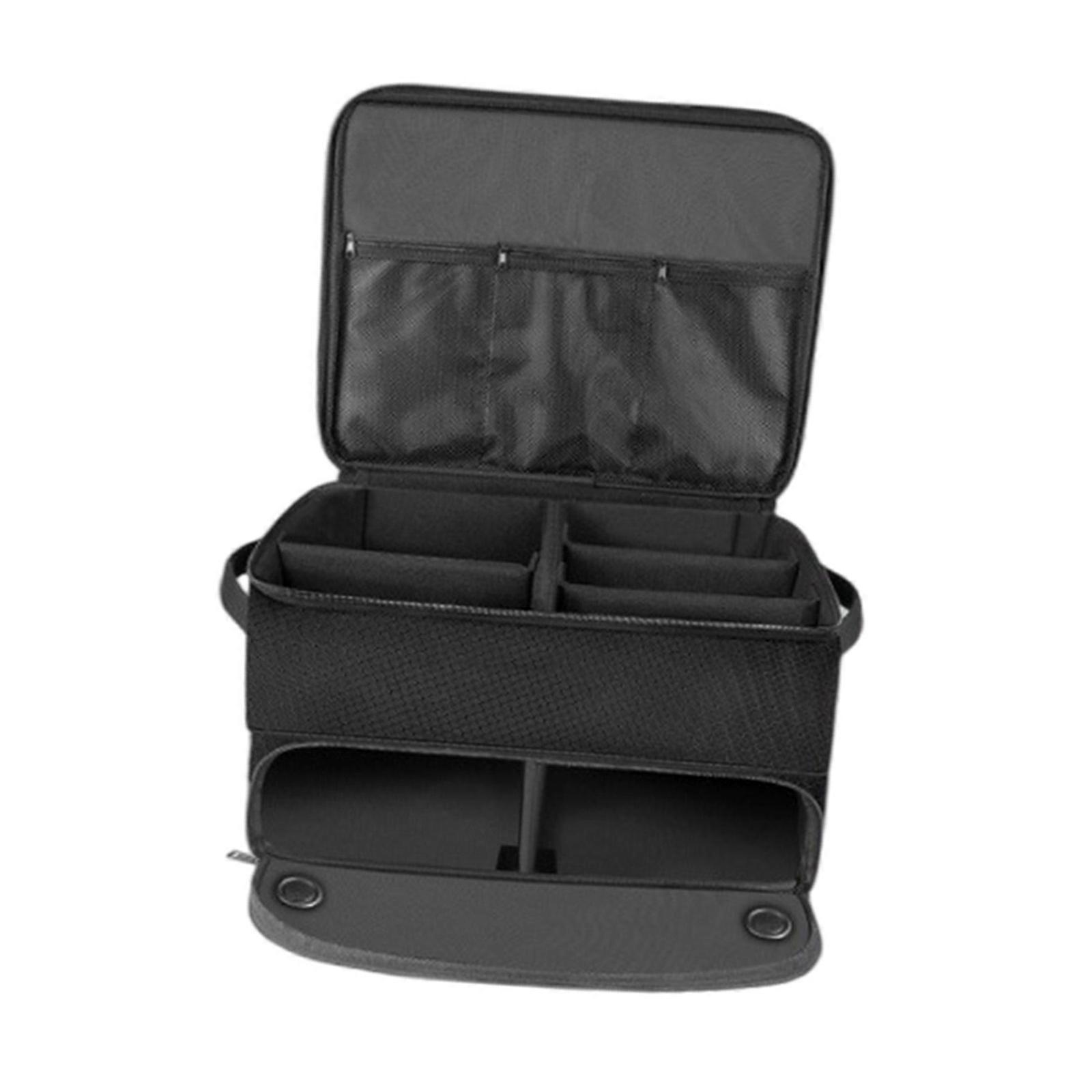 Foldable Golf Trunk Storage Bag Polyester Texture Waterproof Coating Multiple Compartments for Clubs and Accessories Multicolor