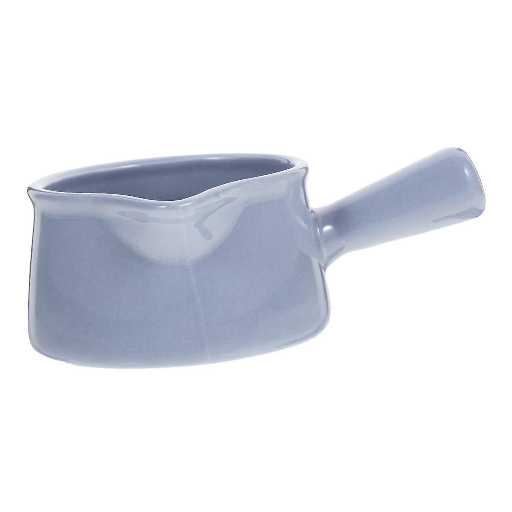 Stoneware Milk Jug and Syrup Pitcher Small Creamer for Sauce Serving and Beverage Dispenser