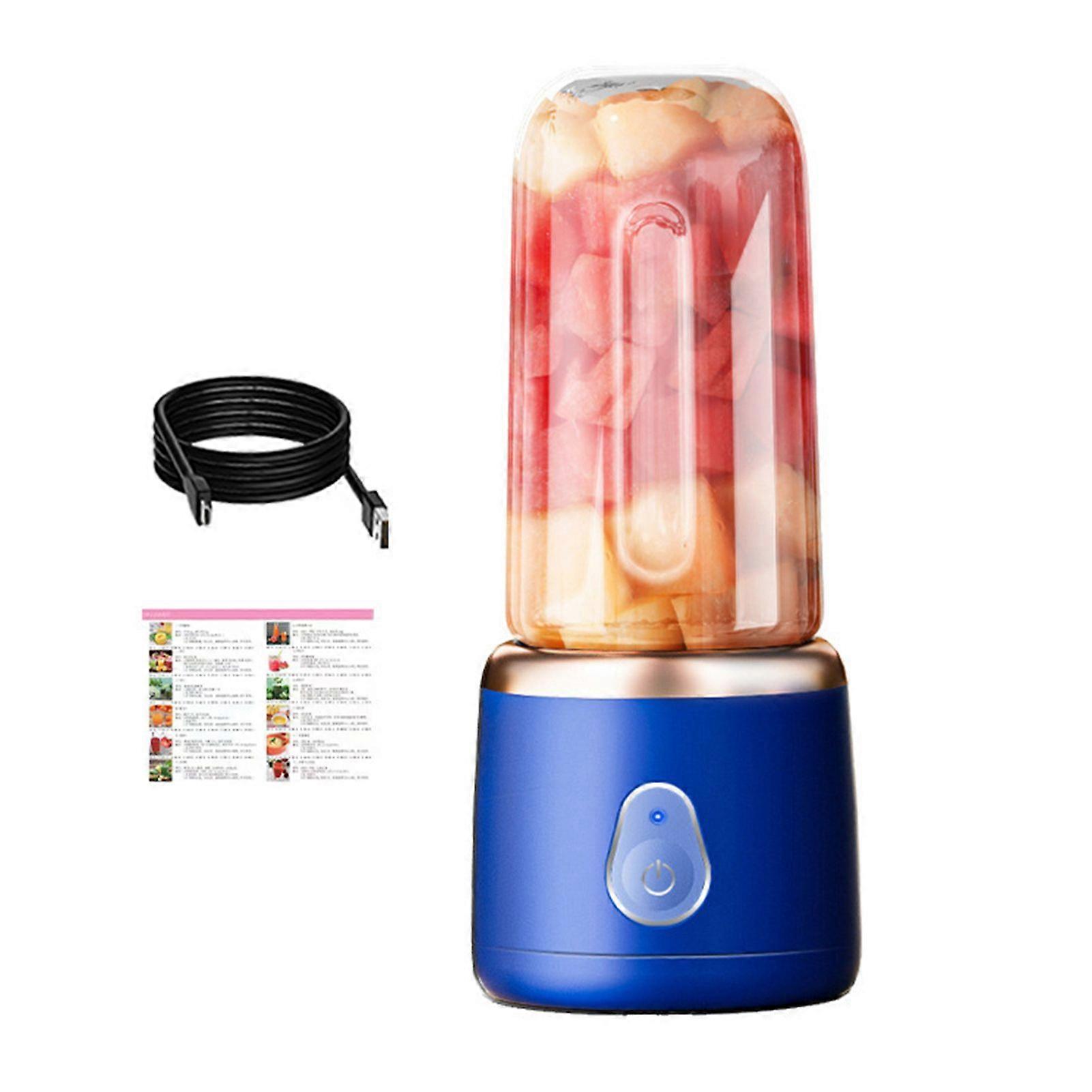 Wireless Portable Blender Fruit Juicer with 6 Sharp Blades Food Grade BPA Free Large Capacity Rechargeable Electric Mixer Blender