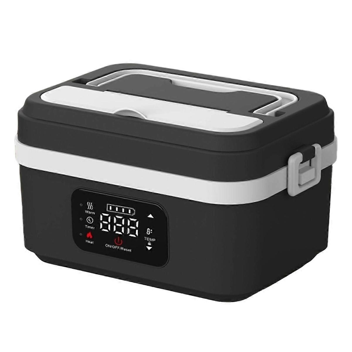 Cordless Electric Lunch Box Portable Rechargeable Lunch Box No Water Needed Wireless Heating Lunch Box for Work US Plug