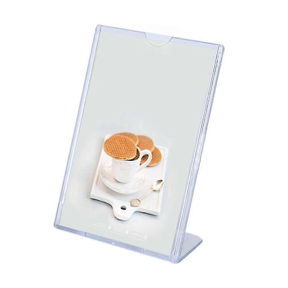 6pcs L Shape Slanted Sign Holders Desktop Photo Paper Menu Holder Display Stand