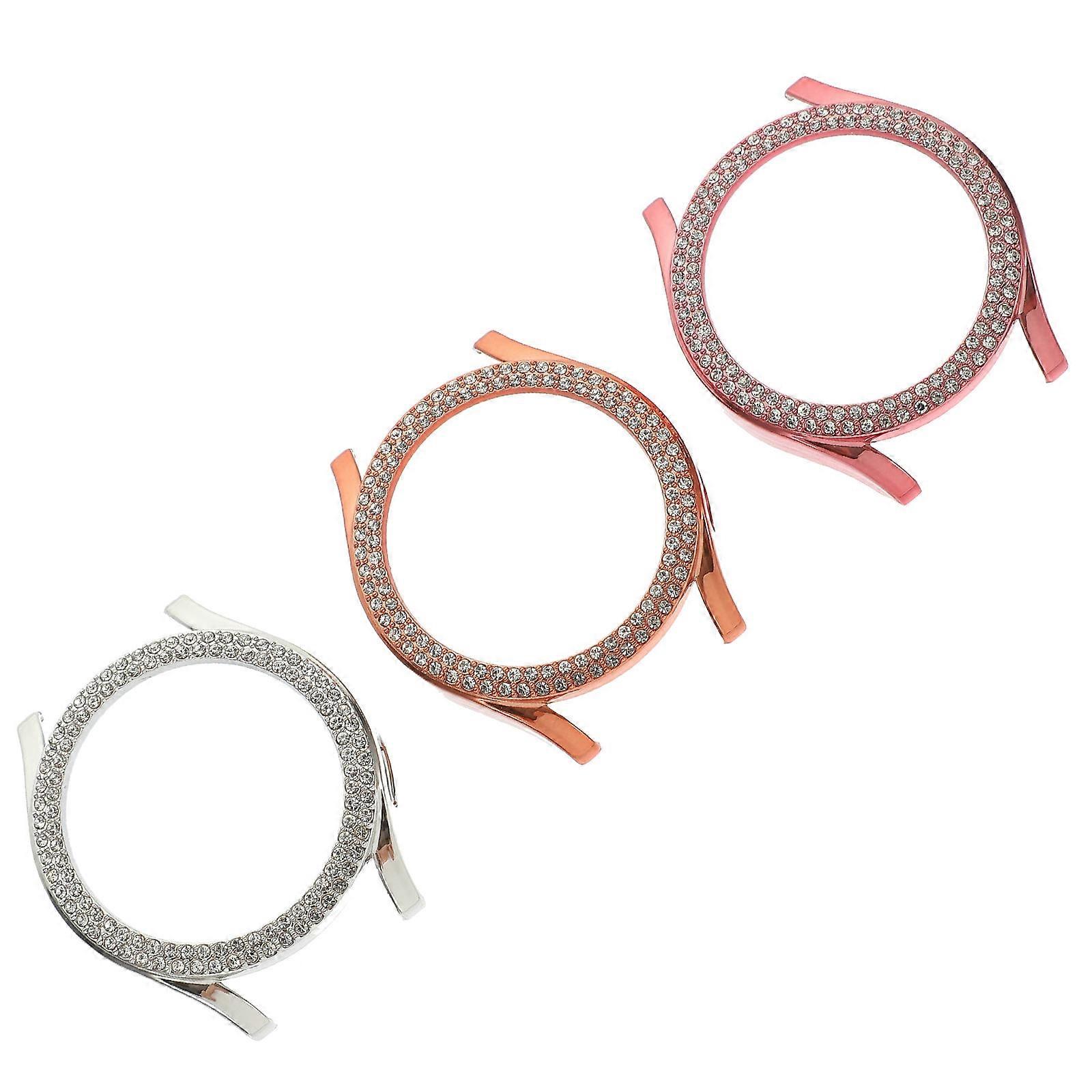 3pcs Watch Case Compatible For Watch 4/5 Hollowed Rhinestone Watch Protective Shell