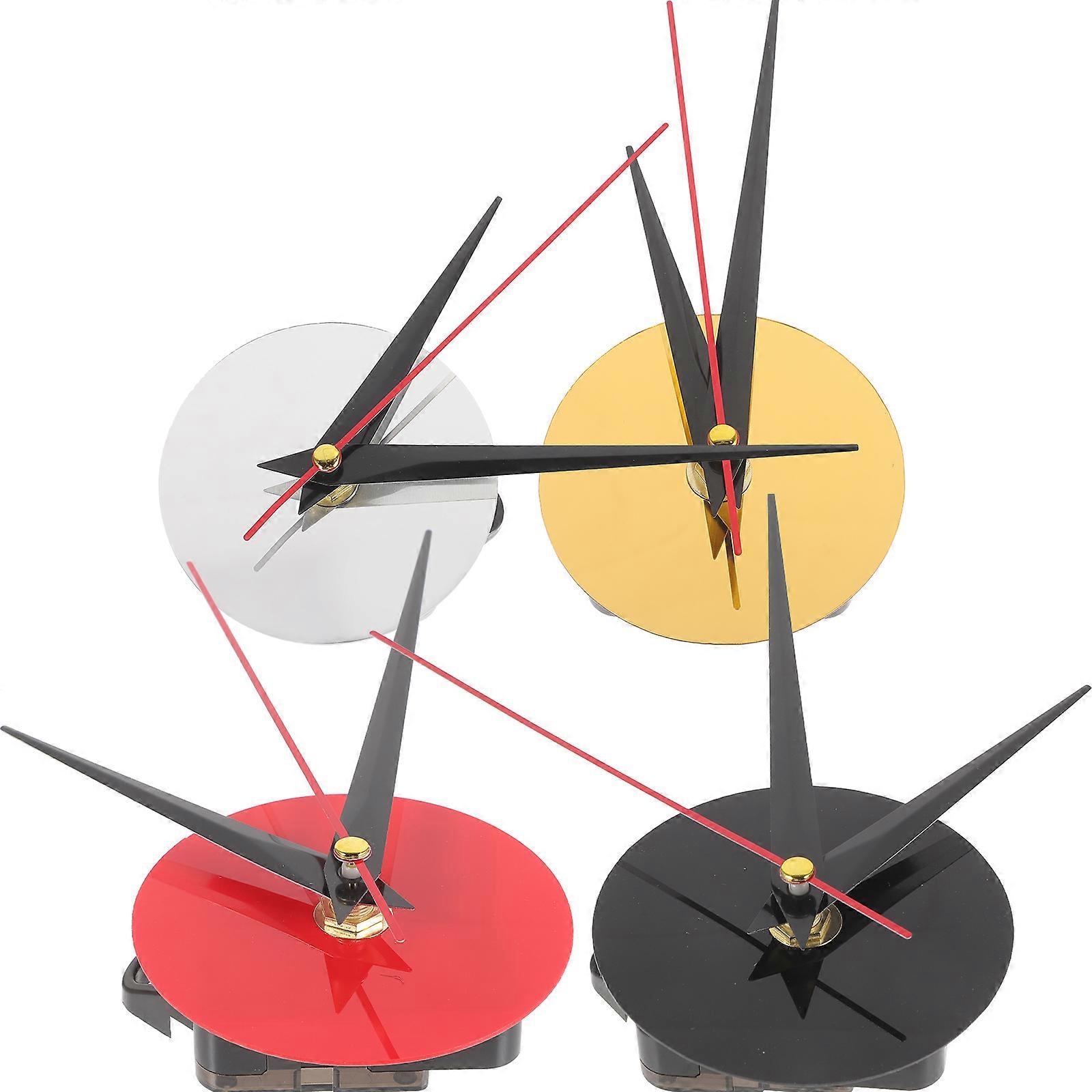 4 Sets of Replaceable Clock Movement DIY Clock Mechanism Kit Wall Clock Movement