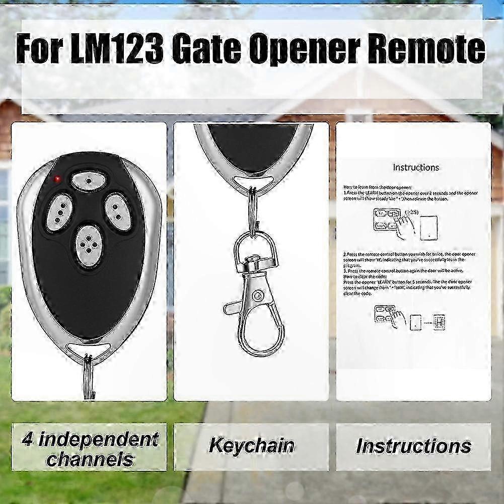 4PCS 433.92MHz Gate Opener Remote Control for 4 Channels Garage Door System