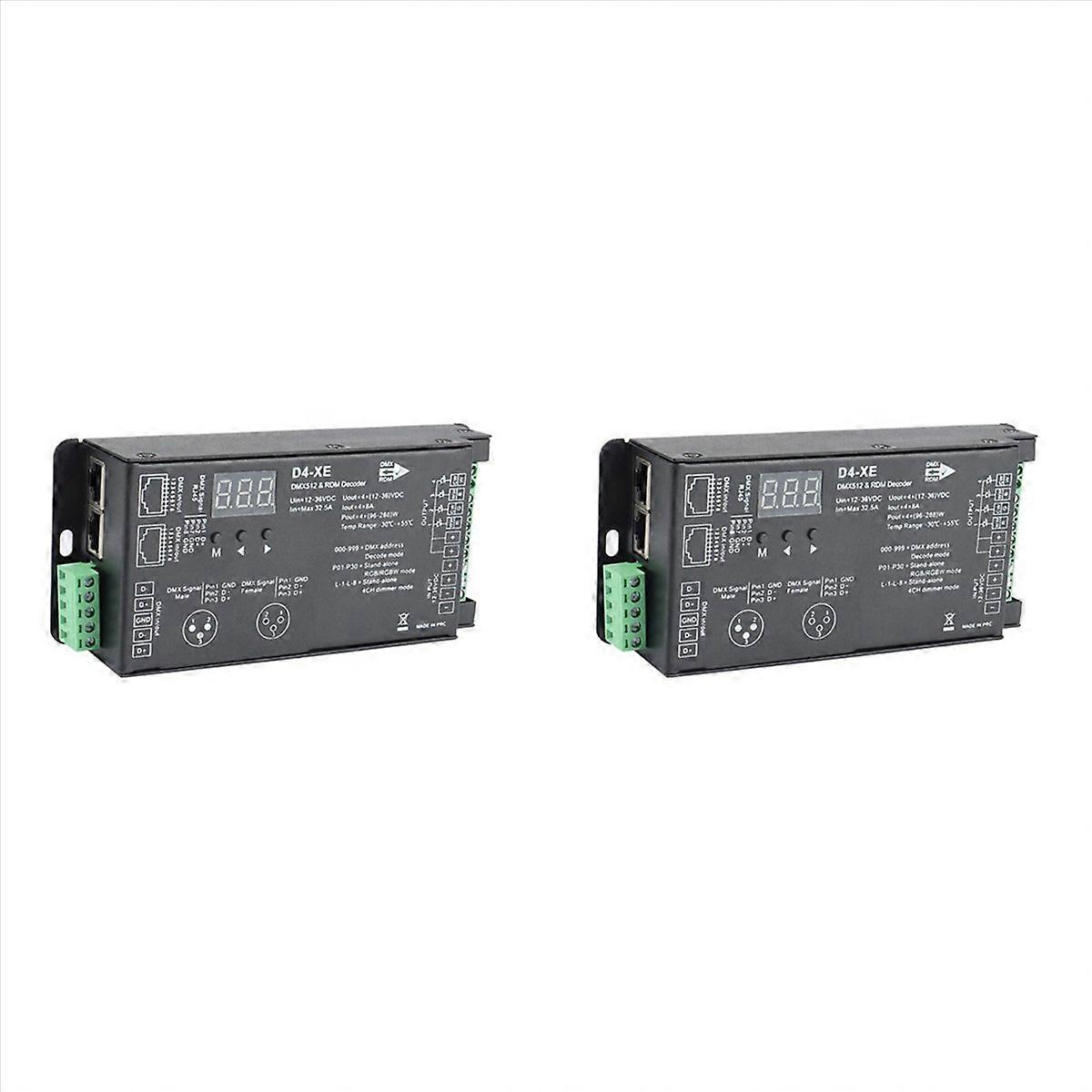 2X 4CH D4-XE Decoder Controller PWM Flicker Free Dimming 12V-36V Digital Display 2000Hz 500HZ for RG