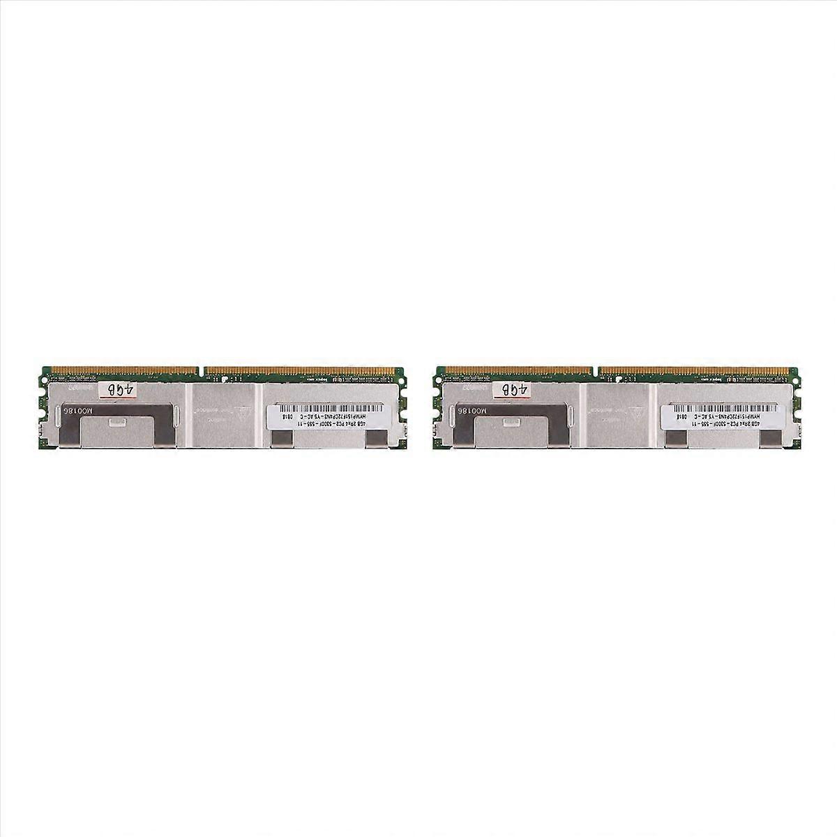 2X DDR2 4GB Ram Memory 667Mhz PC2 5300 240 Pins 1.8V DIMM with Cooling Vest for AMD Desktop Memory R