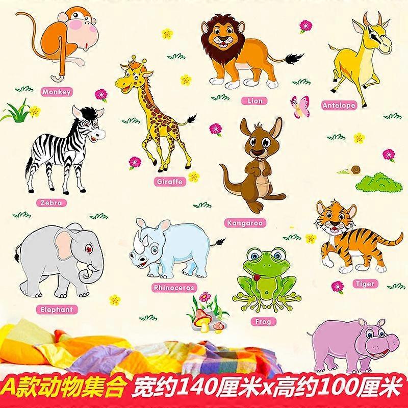 Stickers muraux de dessin animé endormis tout seuls, accessoires pour chambre d'enfant à la maternelle, Pelé
