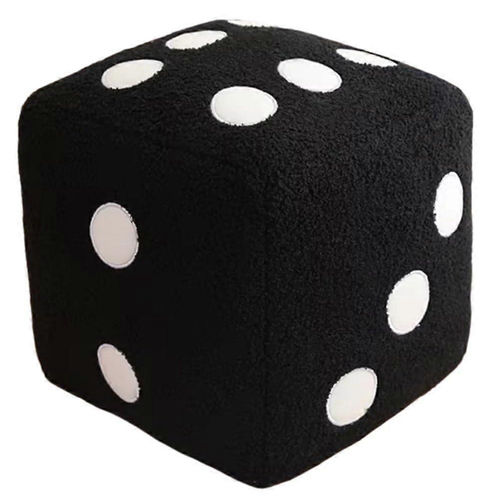 Plush Dice Pillow Black Stuffed Dice Throw Pillow For Bedroom And Game Nights Novelty Sofa Decor
