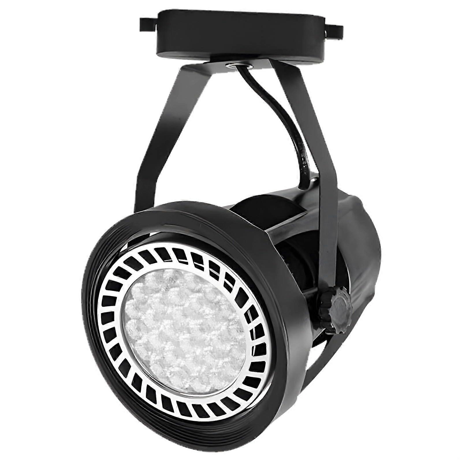 LED Track Light for Retail Display with Adjustable White Aluminum Spotlight, 350° Rotation