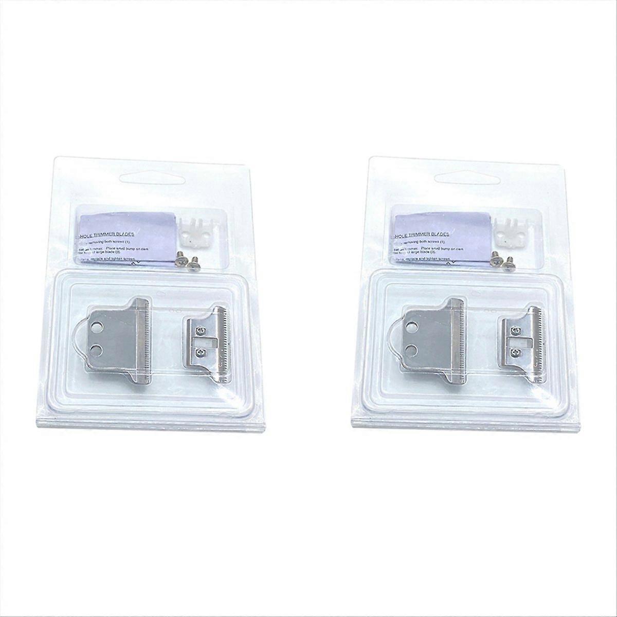 2-Hole Clipper Cutter Replacement Hair Trimmer Blades Silver