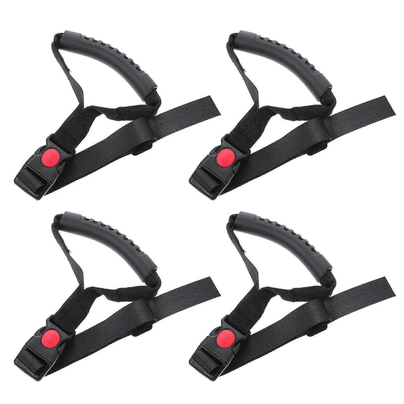 Car Assist Device Grab Lifter Cane Strap for Supporting 4Pcs Black