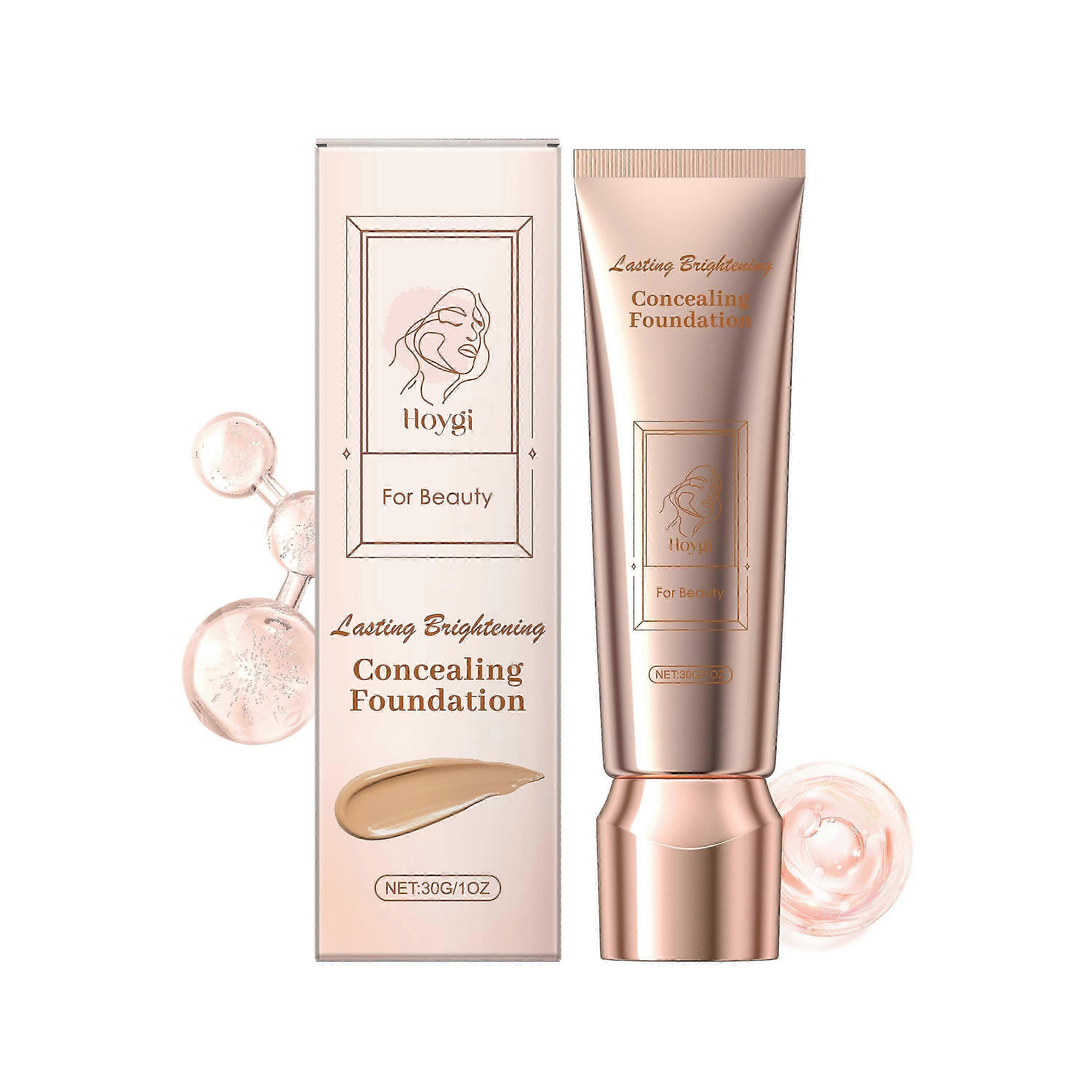 Hoygi Concealing Foundation Moisturizing Light Long Lasting Smear-Proof Makeup Freshing And Moistrurizing Skin Care Moisturizing Liquid Foundation