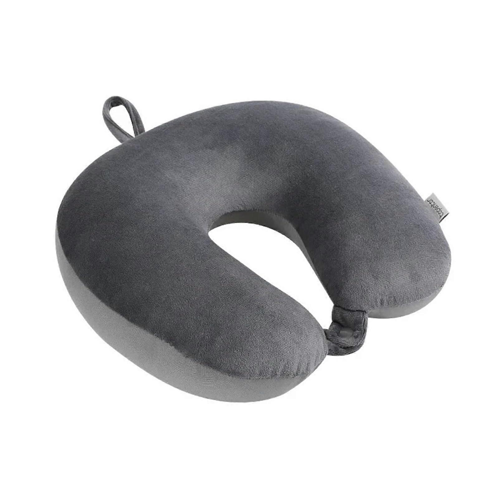 Travel Neck Pillow with Ergonomic Support, Adjustable Rope Lock, Washable Cover, Memory Foam