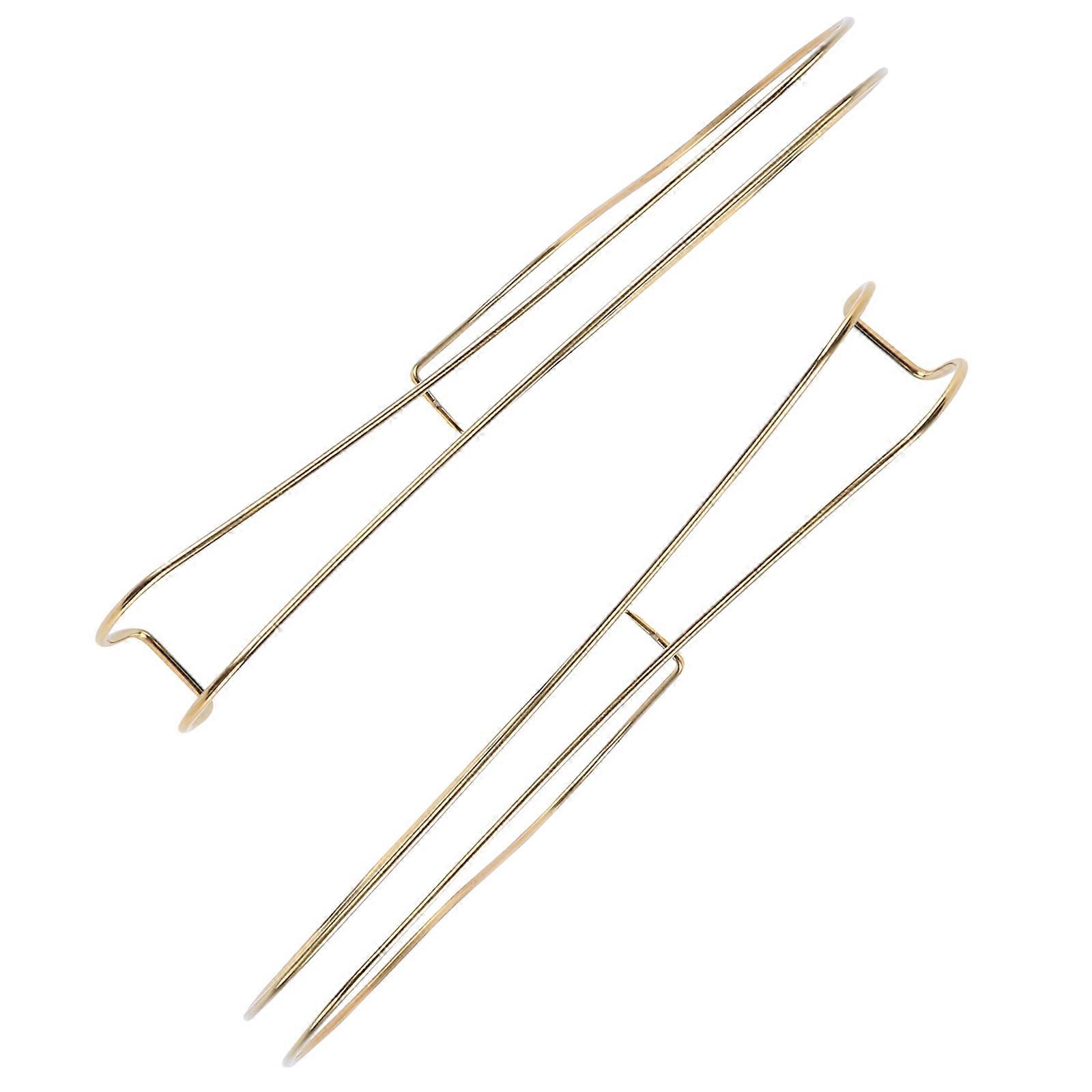 2pcs High Heel Shoe Display Rack Shoe Display Stand Store Shoe Holder (Golden)