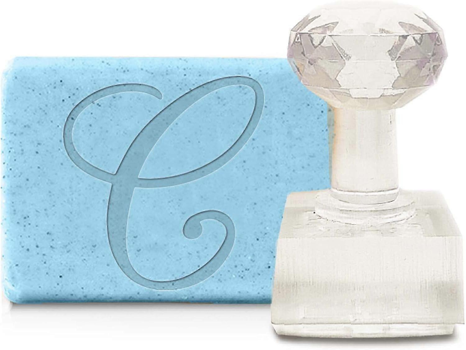 Handmade Acrylic DIY Stamp for Soap Cookie Clay Pottery More - Embossing Letter Chapter Imprint