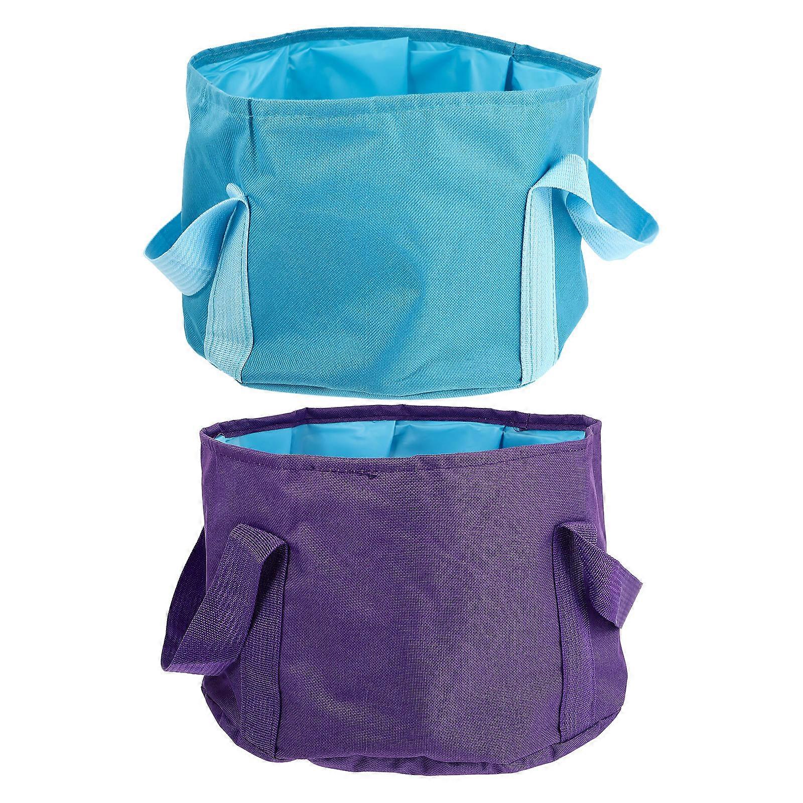 Foldable Foot Basin Foot Bath Basin for Outdoor Use 2Pcs