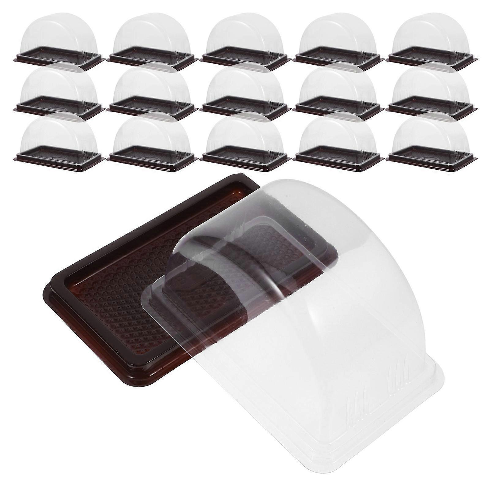 Handheld Box Design Takeaway Packaging Rectangular Shape Clear Dessert 50Pcs