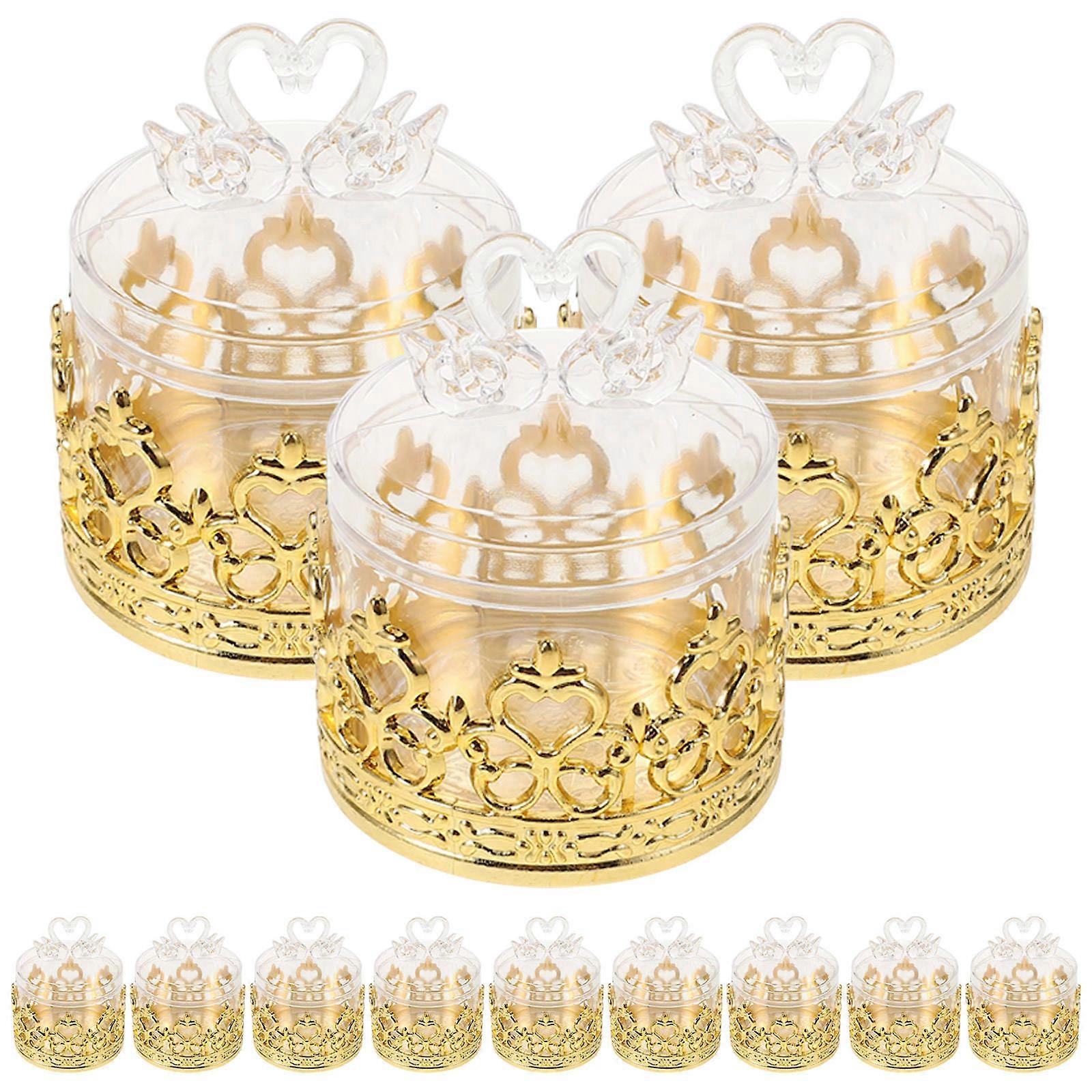 Plastic Candy Containers Swan-Shaped Favor Boxes for Storage 12Pcs